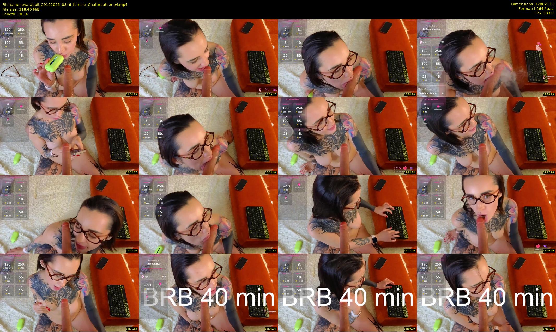 evarabbit — 19 minute Chaturbate female cam show recording, 720p, Oct 29, 2025