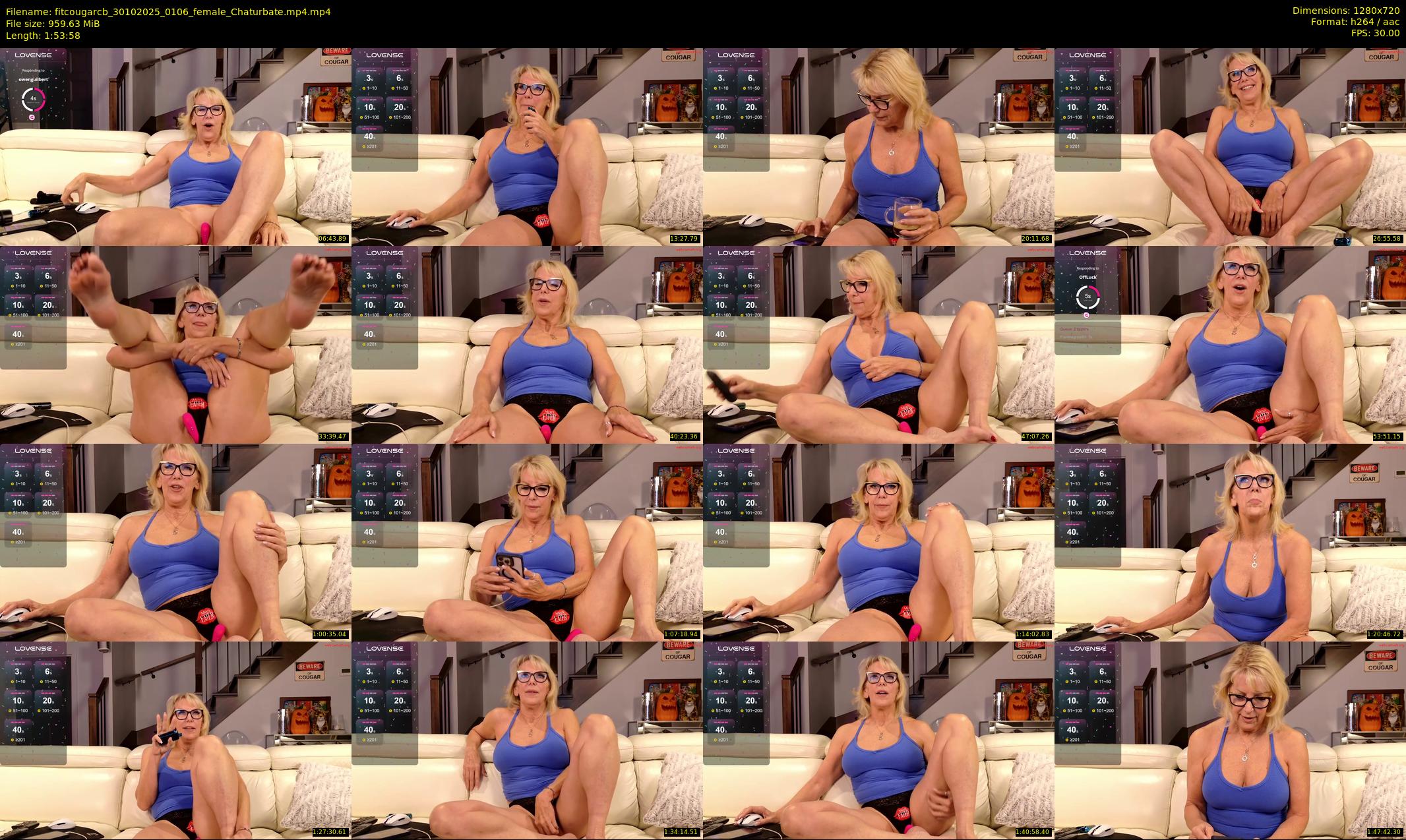 fitcougarcb — 114 minute Chaturbate female cam show recording, 720p, Oct 30, 2025