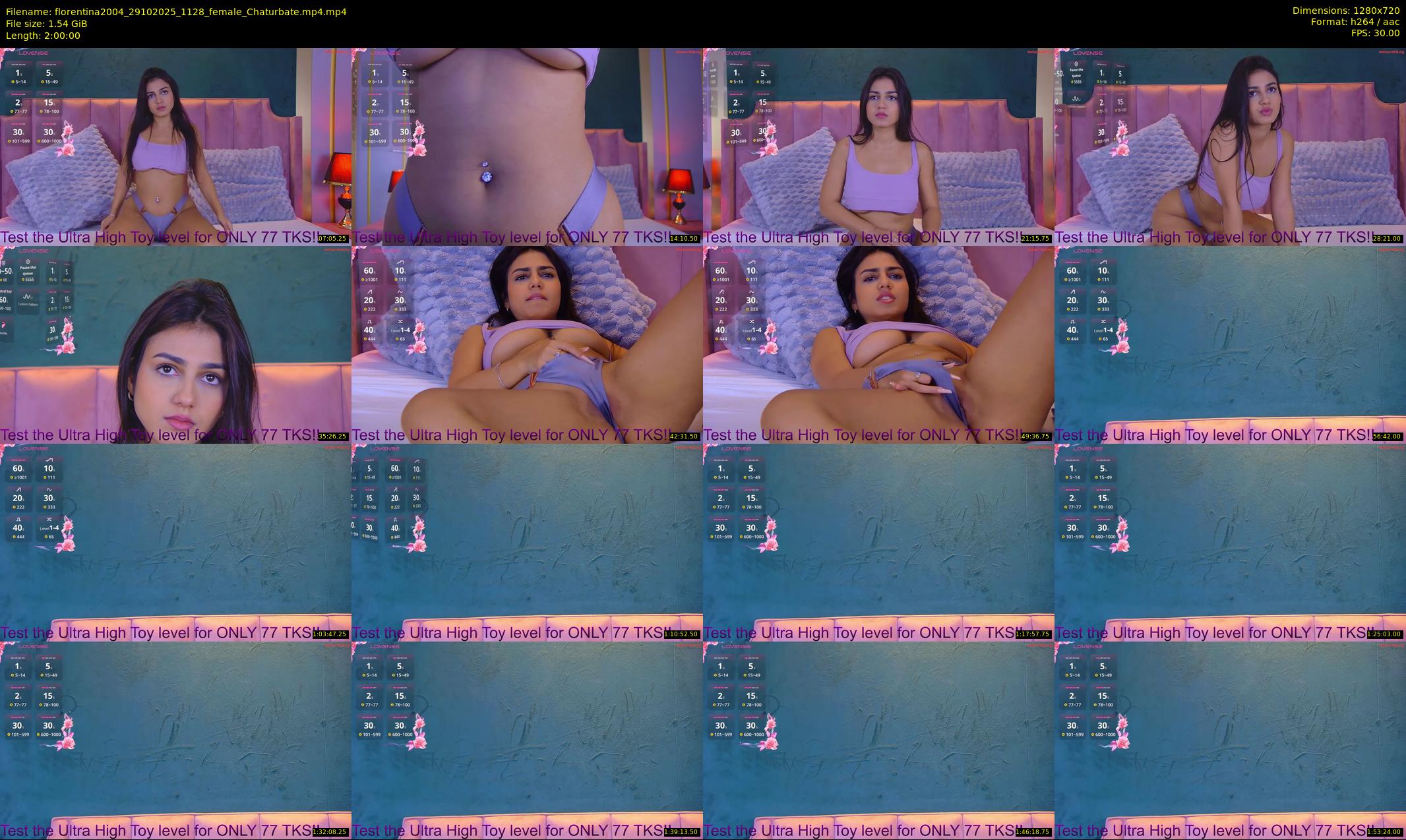 florentina2004 — 120 minute Chaturbate female cam show recording, 720p, Oct 29, 2025