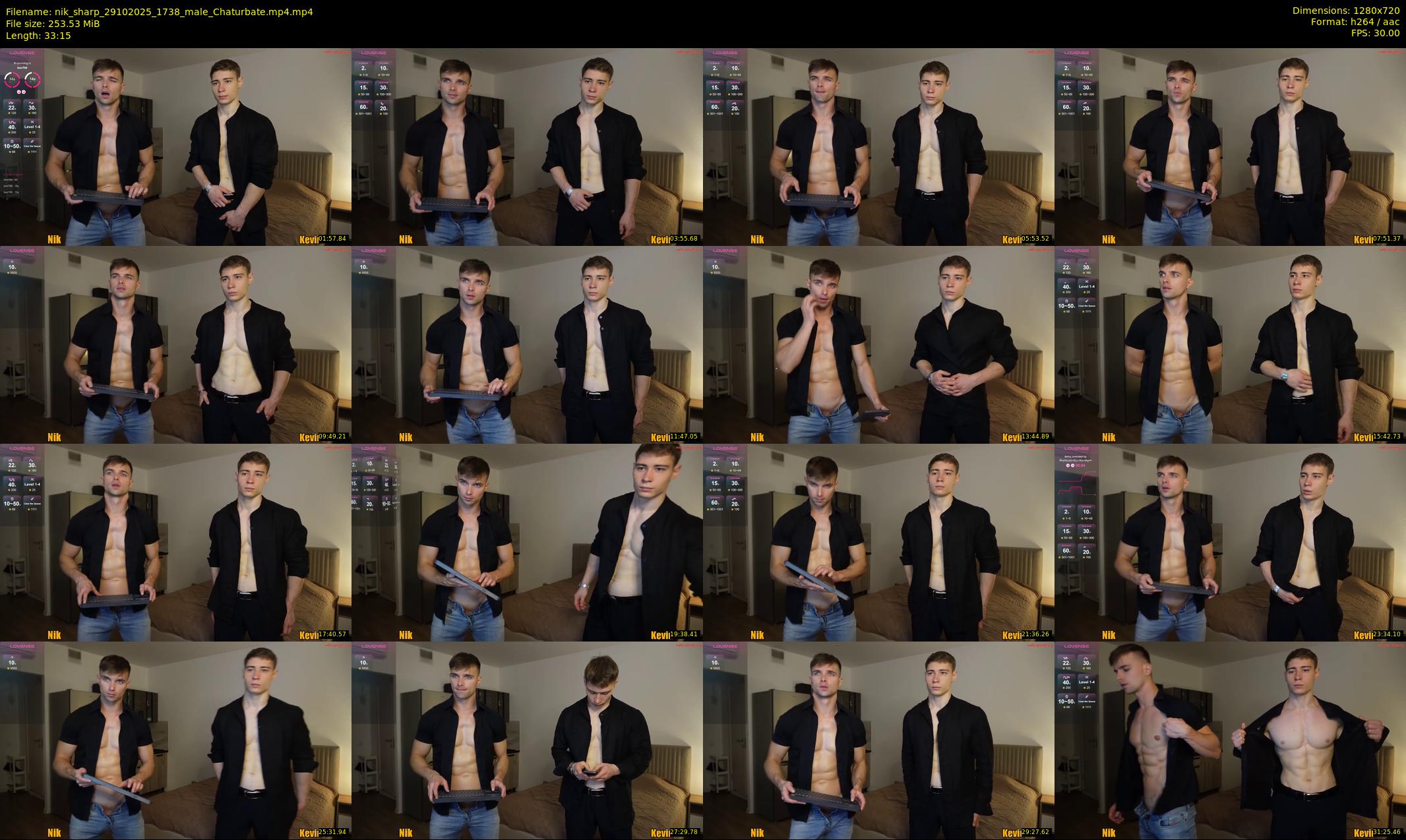 nik_sharp — 34 minute Chaturbate male cam show recording, 720p, Oct 29, 2025