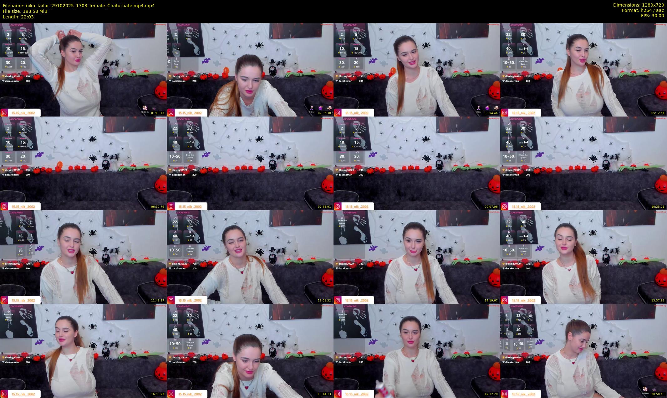nika_tailor — 23 minute Chaturbate female cam show recording, 720p, Oct 29, 2025