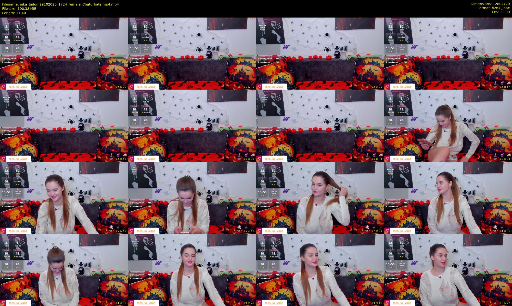 nika_tailor — 12 minute Chaturbate female cam show recording, 720p, Oct 29, 2025