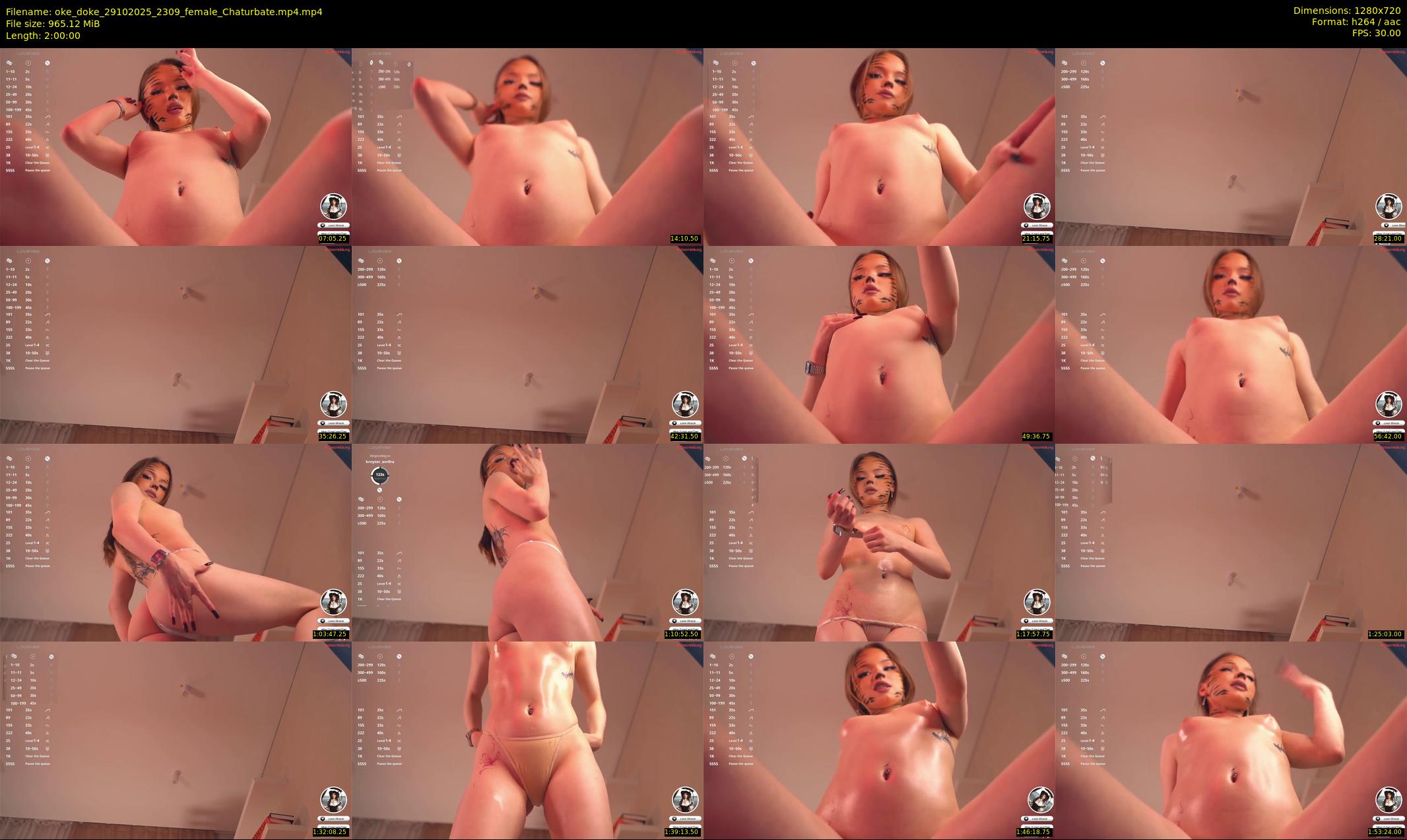 oke_doke — 120 minute Chaturbate female cam show recording, 720p, Oct 29, 2025