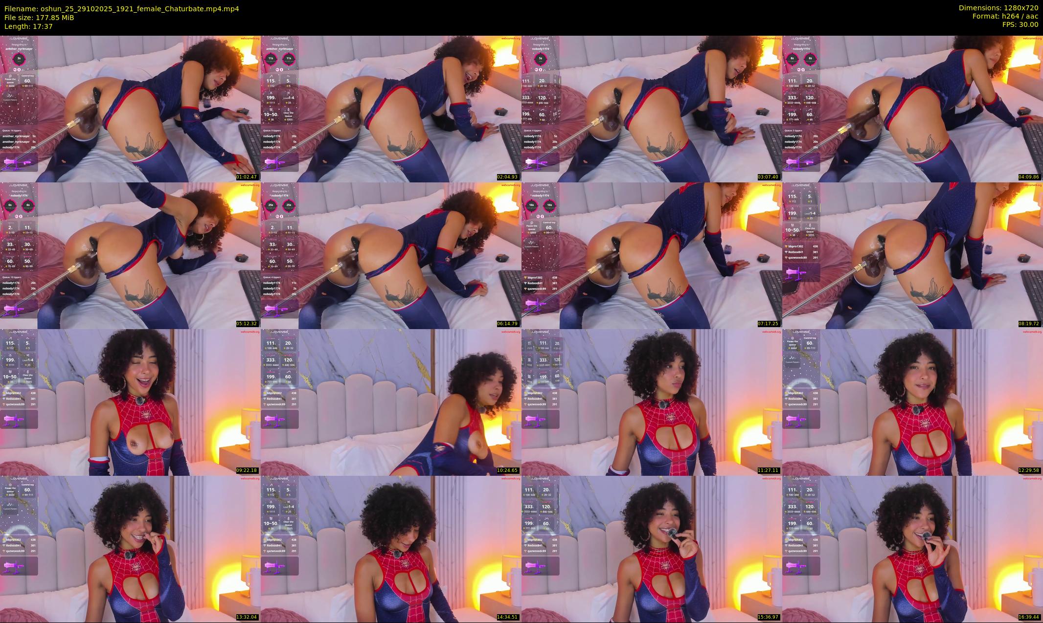 oshun_25 — 18 minute Chaturbate female cam show recording, 720p, Oct 29, 2025