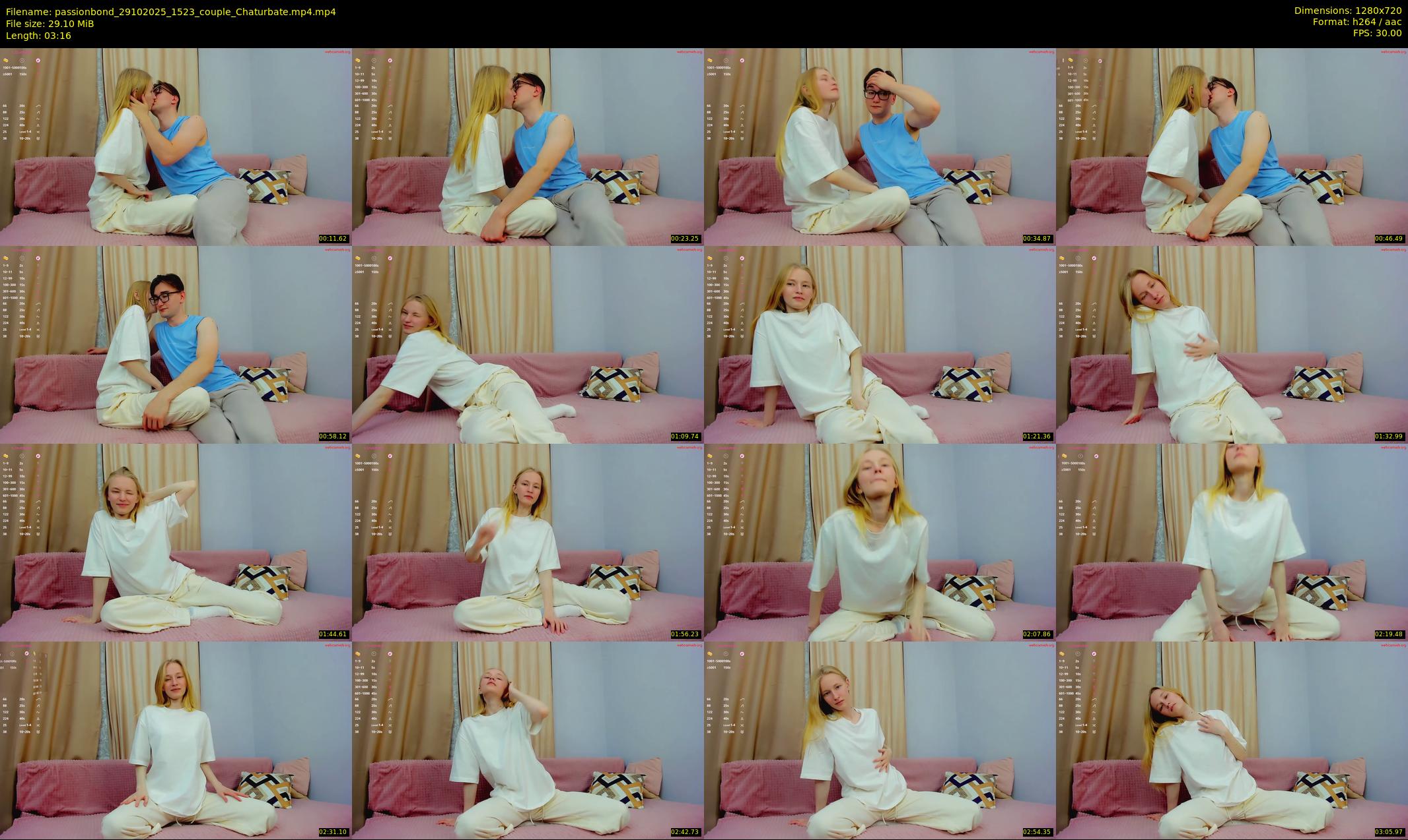 passionbond — 4 minute Chaturbate couple cam show recording, 720p, Oct 29, 2025