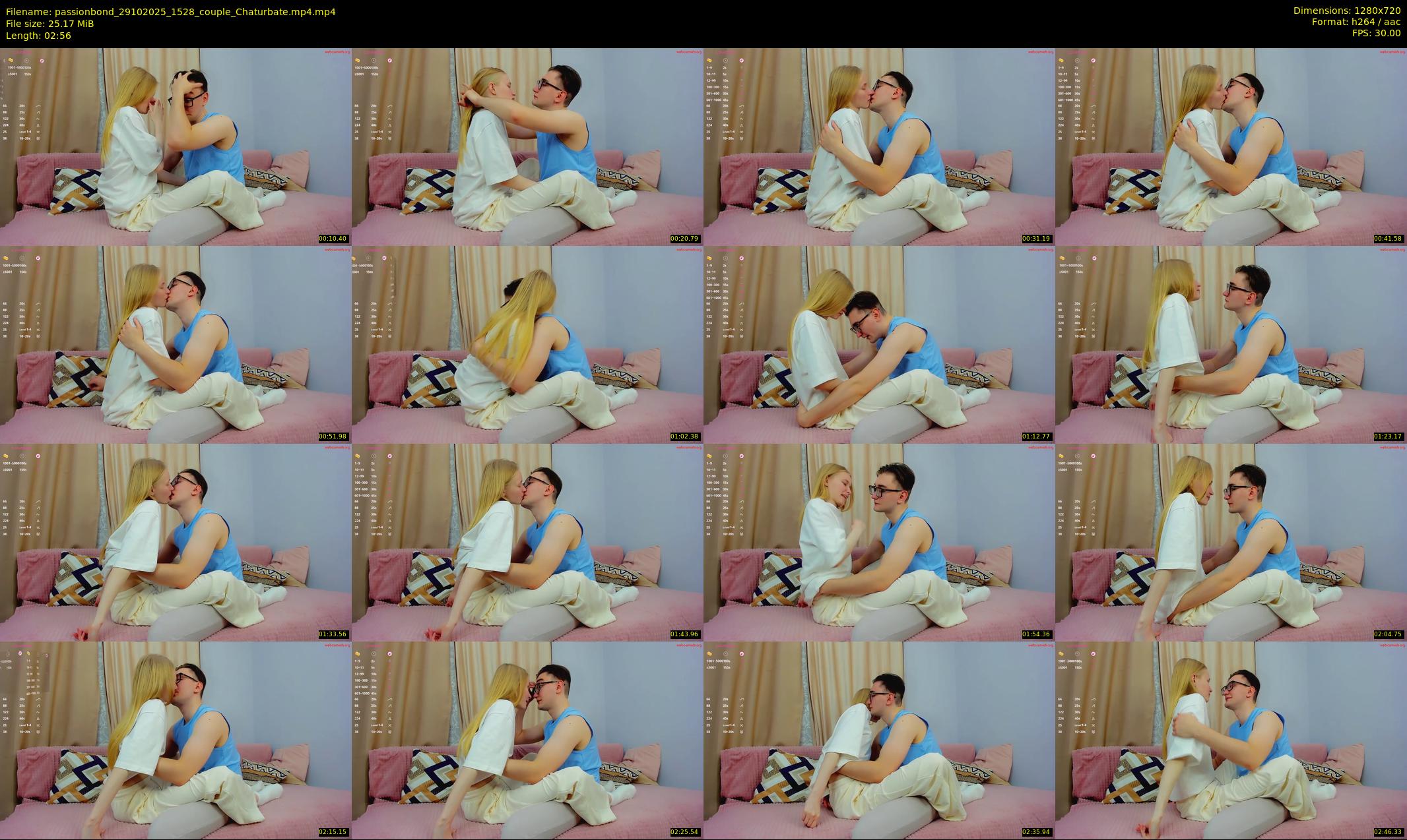 passionbond — 3 minute Chaturbate couple cam show recording, 720p, Oct 29, 2025