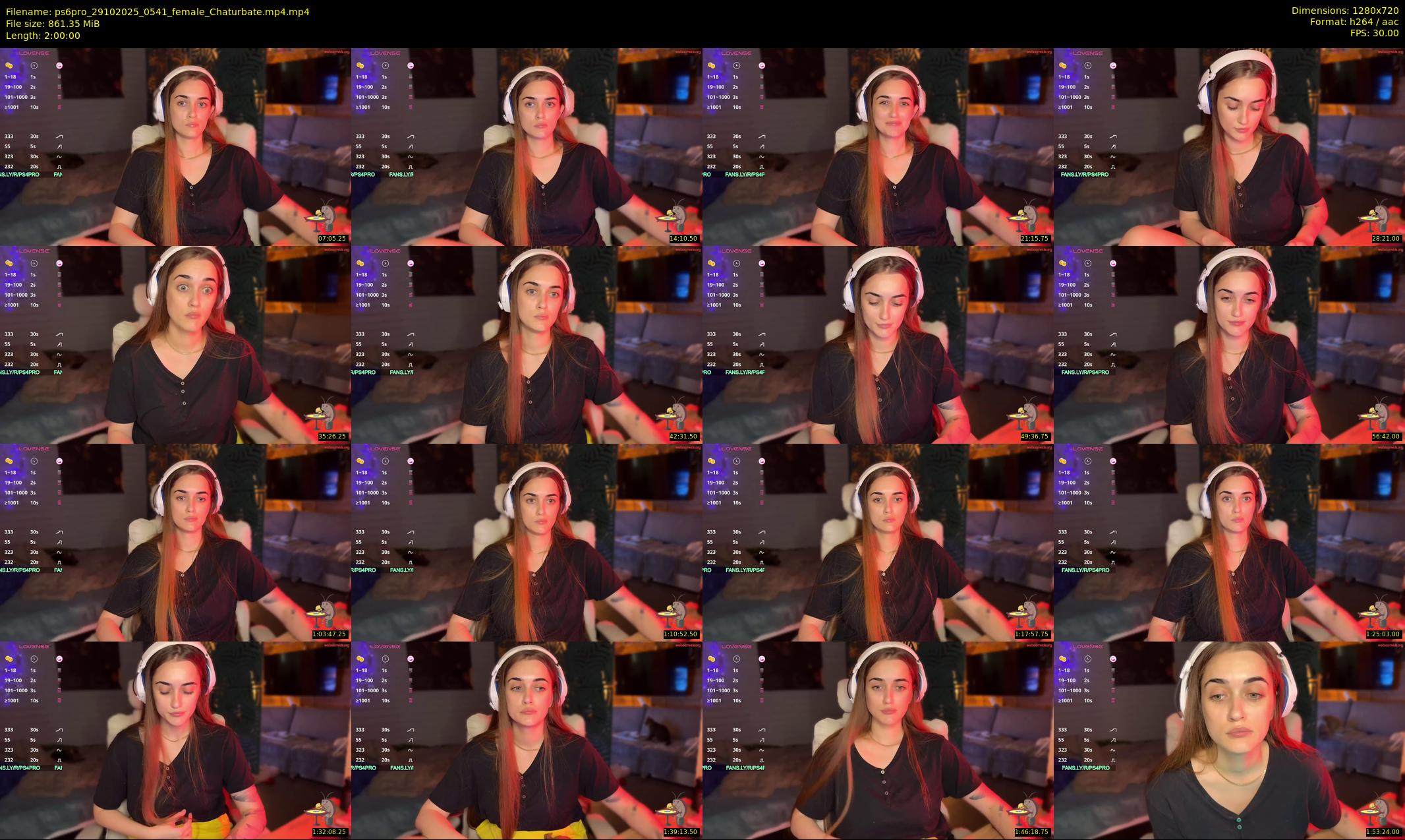 ps6pro — 120 minute Chaturbate female cam show recording, 720p, Oct 29, 2025