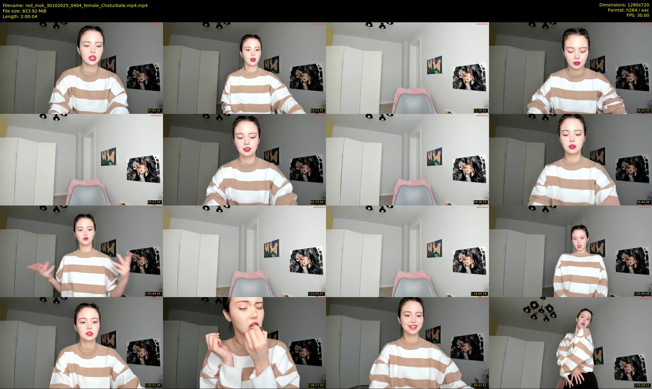 red_mok — 121 minute Chaturbate female cam show recording, 720p, Oct 30, 2025