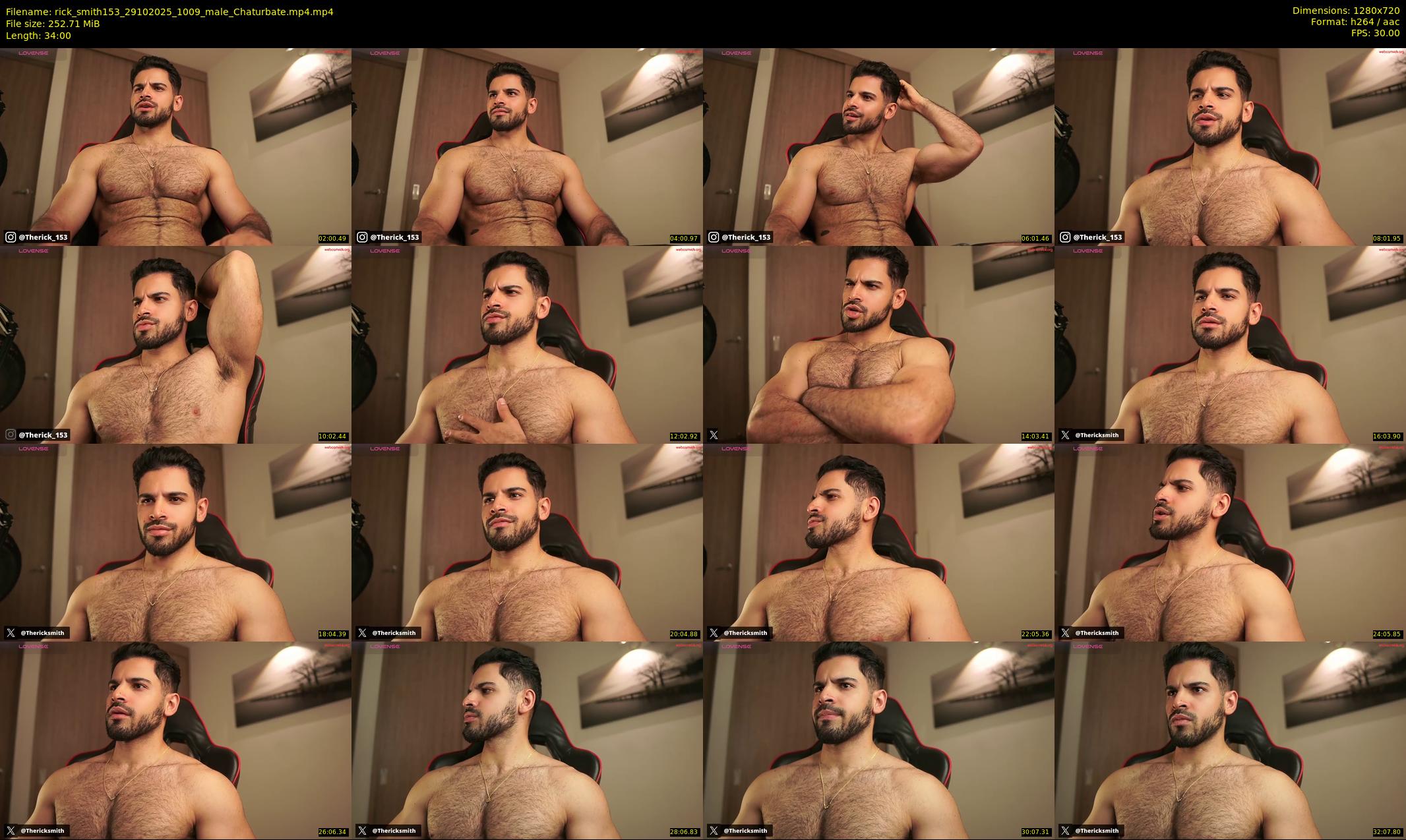 rick_smith153 — 34 minute Chaturbate male cam show recording, 720p, Oct 29, 2025