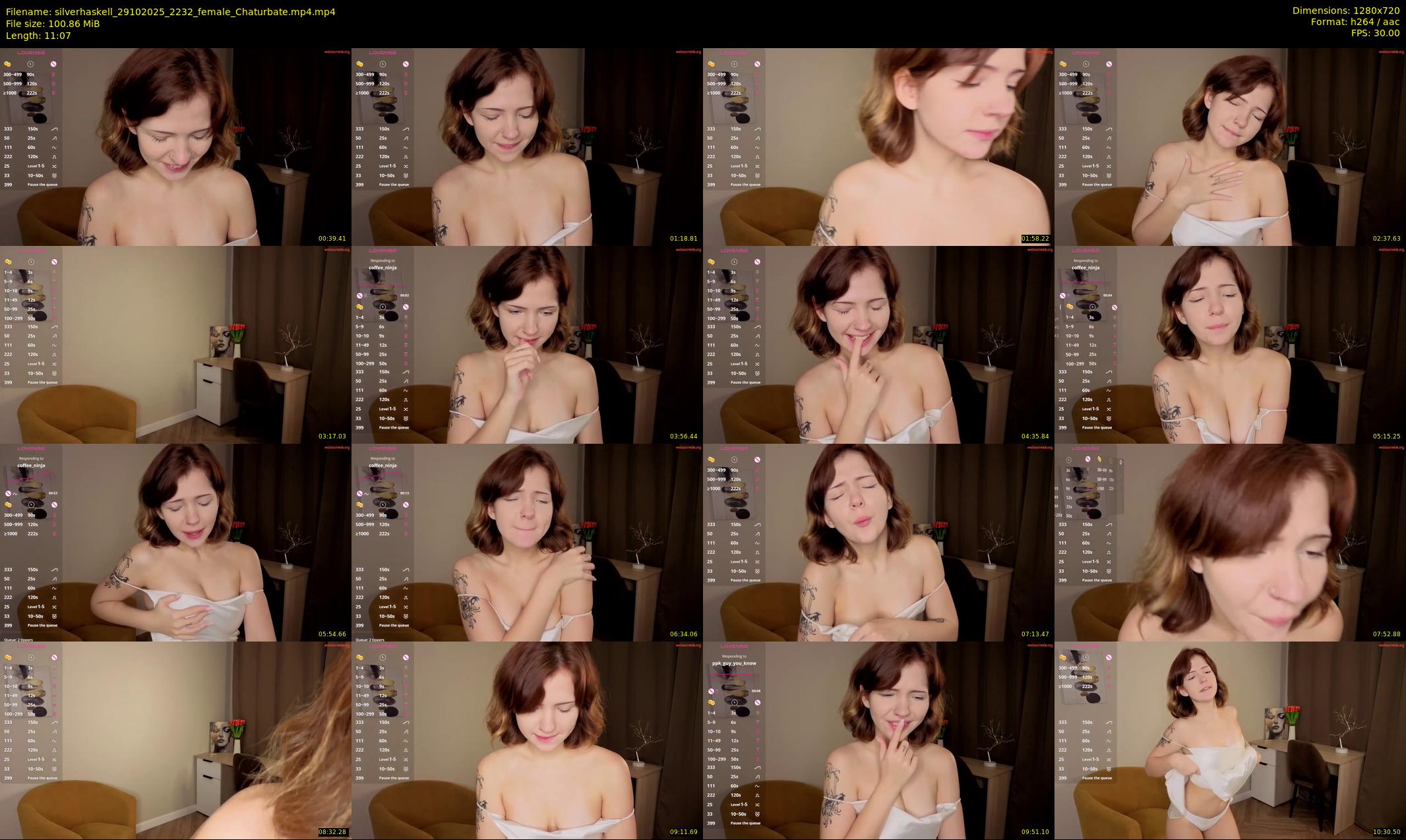 silverhaskell — 12 minute Chaturbate female cam show recording, 720p, Oct 29, 2025