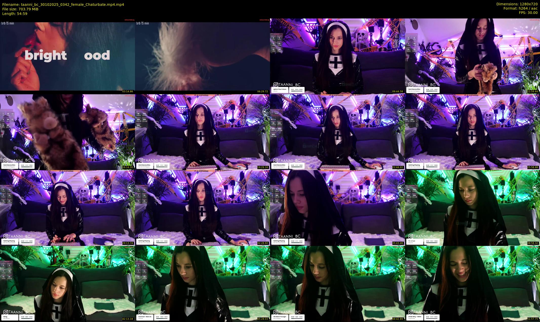 taanni_bc — 55 minute Chaturbate female cam show recording, 720p, Oct 30, 2025