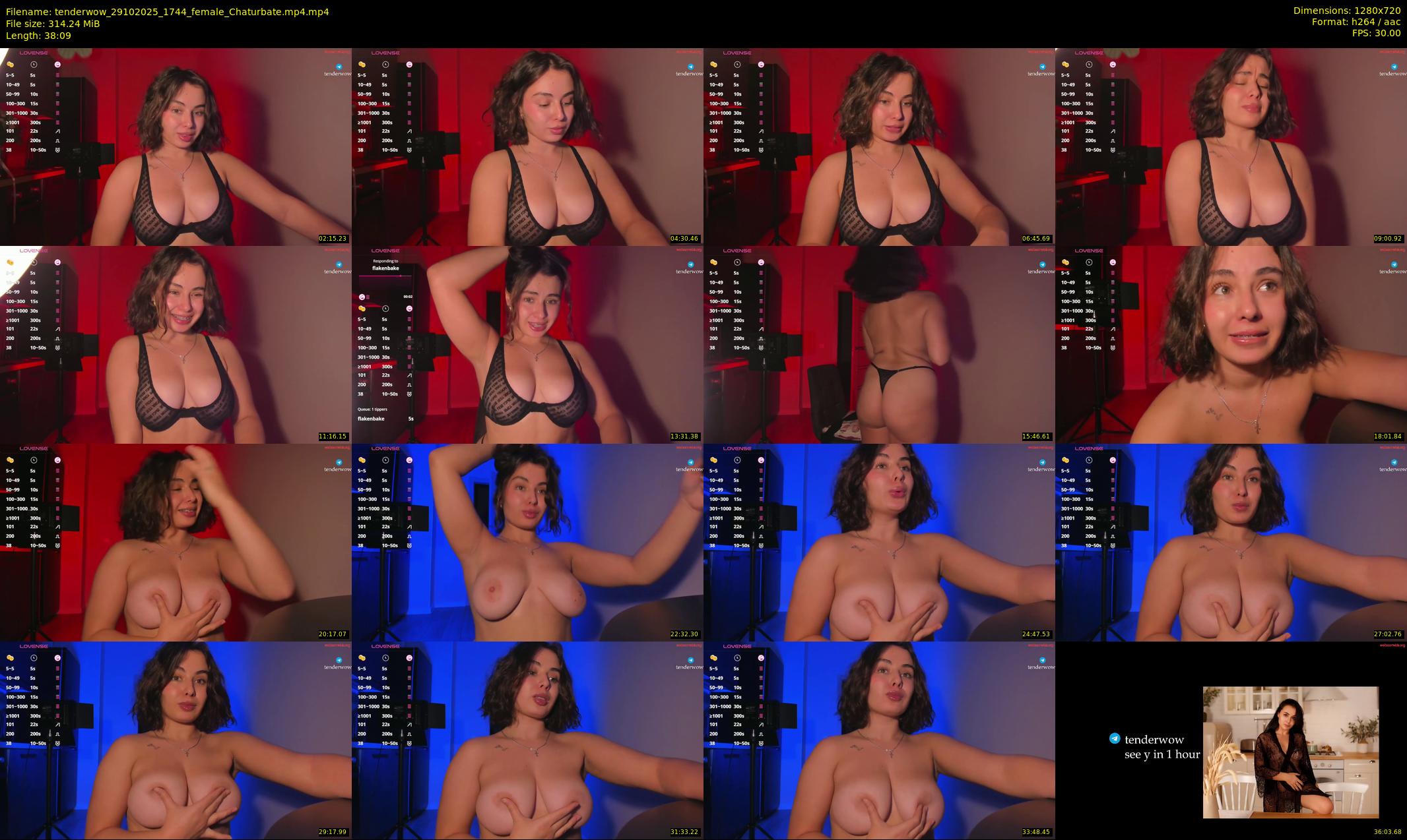 tenderwow — 39 minute Chaturbate female cam show recording, 720p, Oct 29, 2025