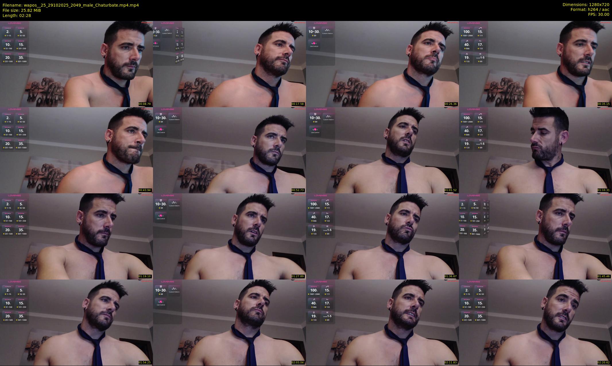wapos__25 — 3 minute Chaturbate male cam show recording, 720p, Oct 29, 2025
