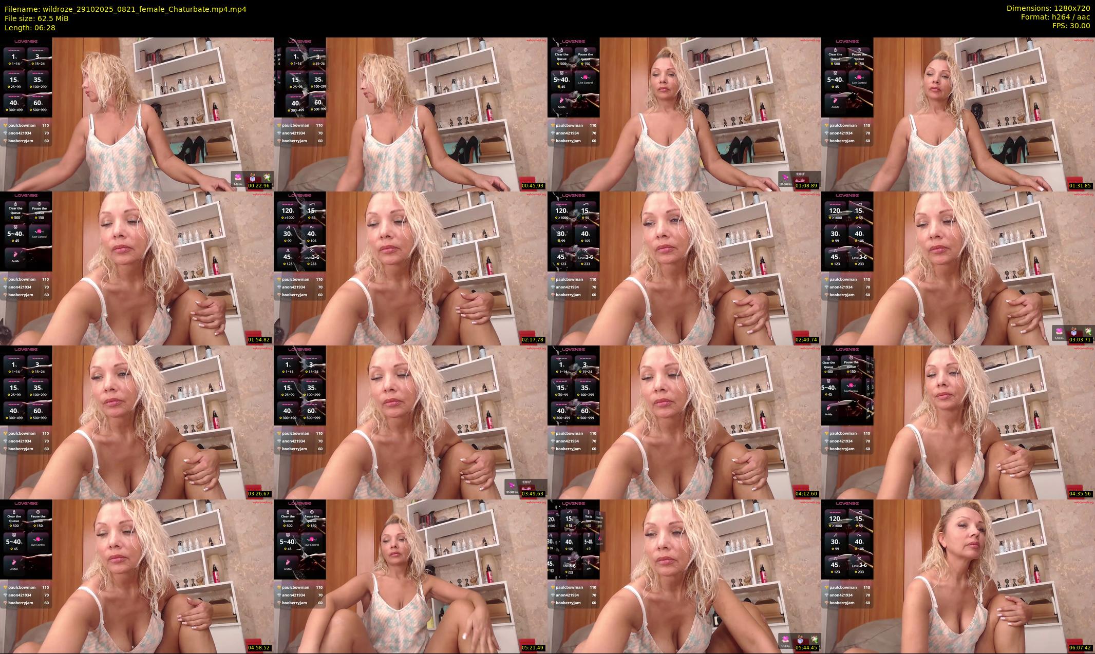 wildroze — 7 minute Chaturbate female cam show recording, 720p, Oct 29, 2025