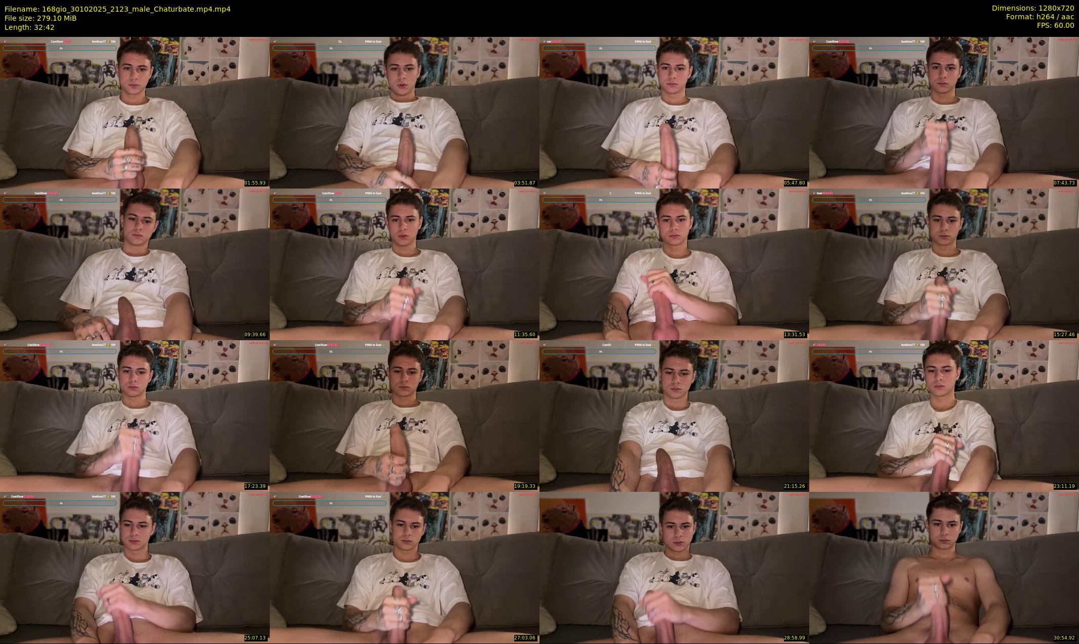168gio — 33 minute Chaturbate male cam show recording, 720p, Oct 30, 2025