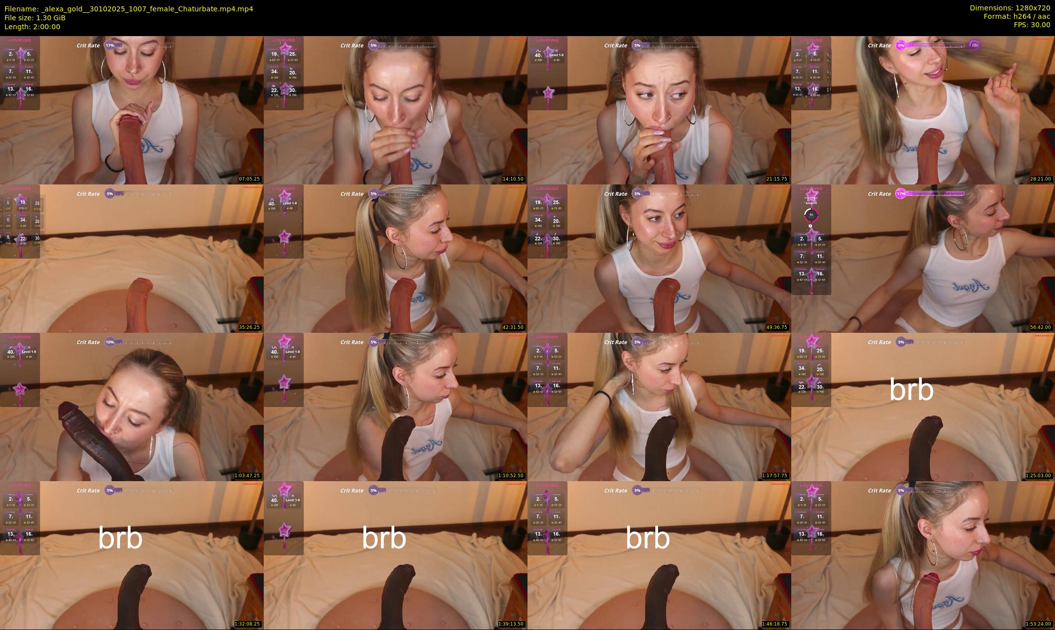 _alexa_gold_ — 120 minute Chaturbate female cam show recording, 720p, Oct 30, 2025