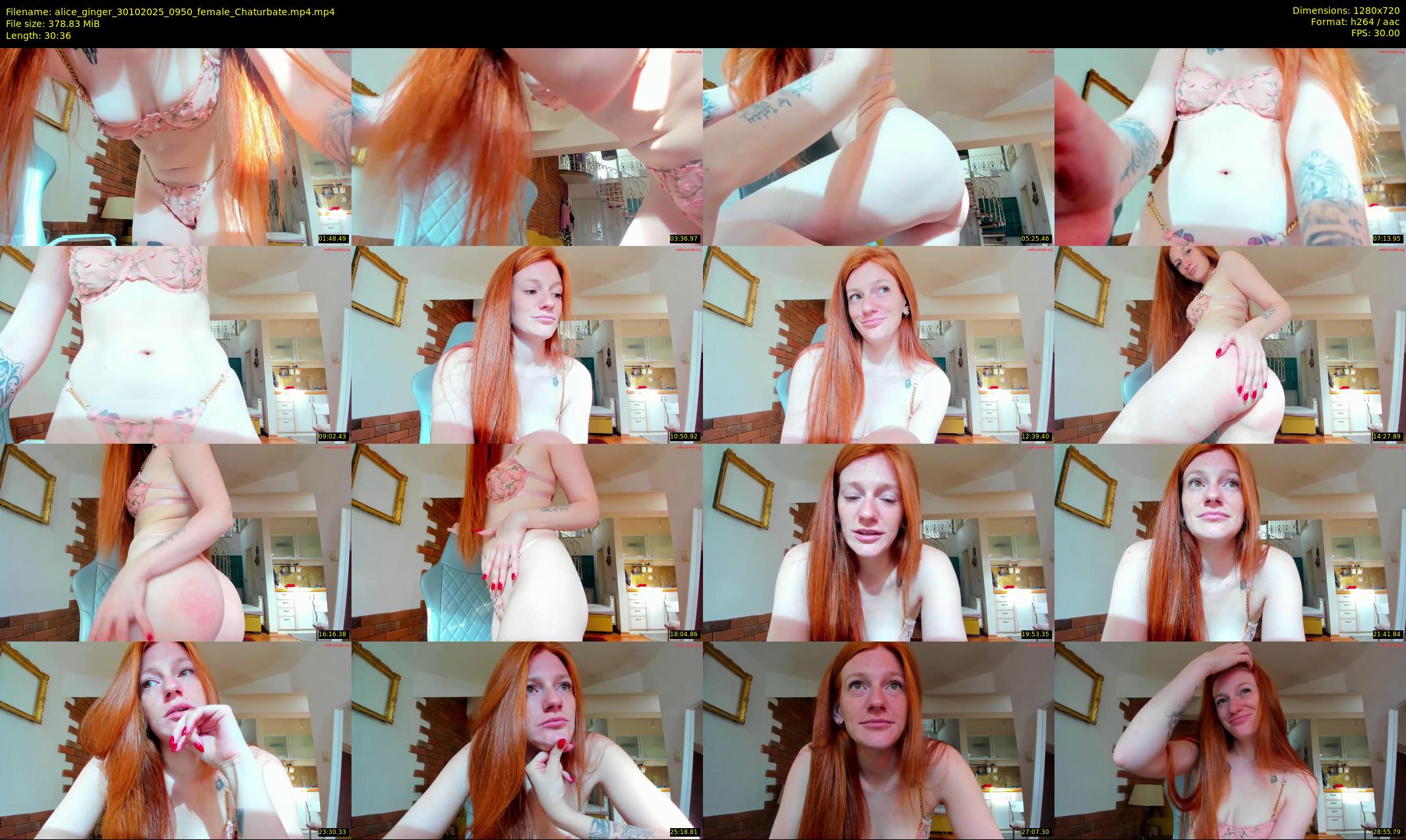 alice_ginger — 31 minute Chaturbate female cam show recording, 720p, Oct 30, 2025