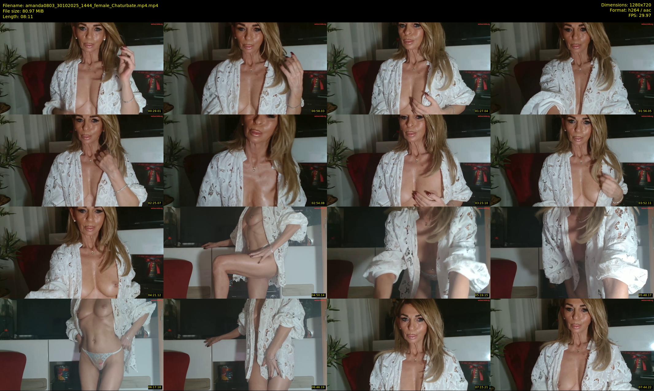 amanda0803 — 9 minute Chaturbate female cam show recording, 720p, Oct 30, 2025