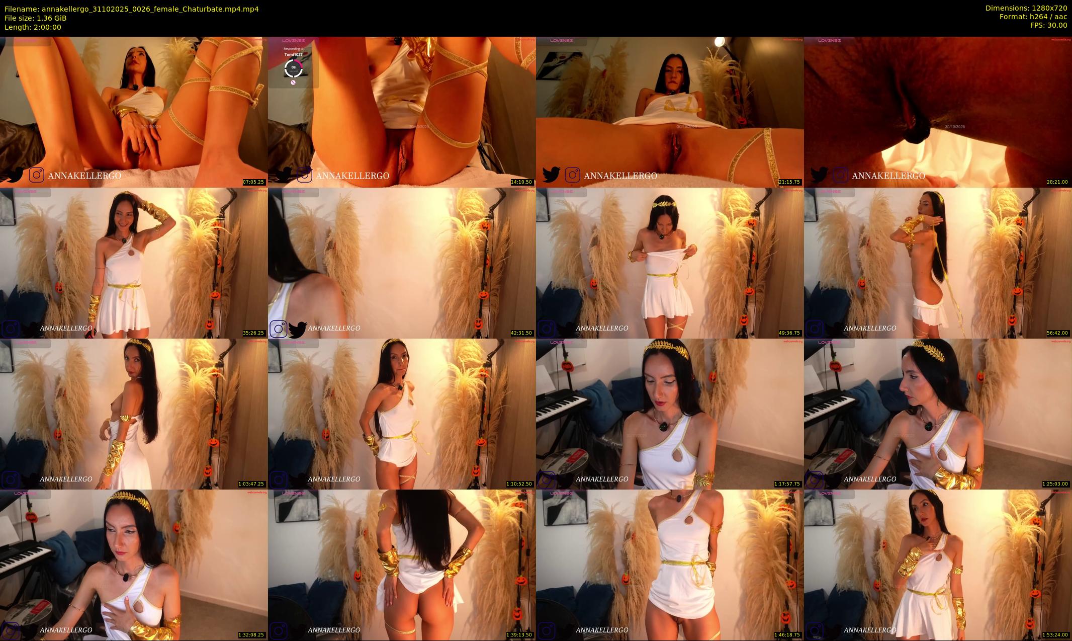 annakellergo — 120 minute Chaturbate female cam show recording, 720p, Oct 31, 2025