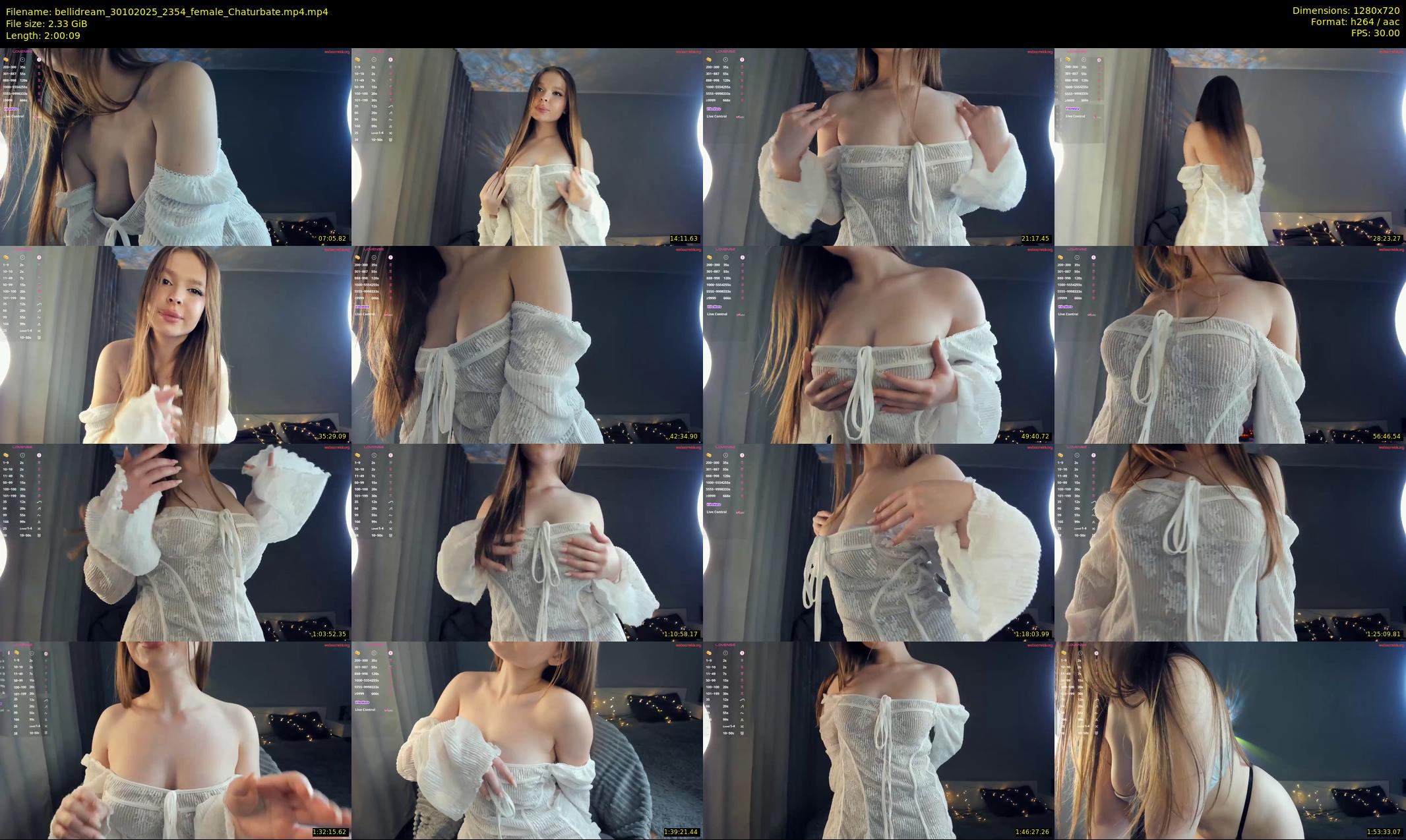bellidream — 121 minute Chaturbate female cam show recording, 720p, Oct 30, 2025