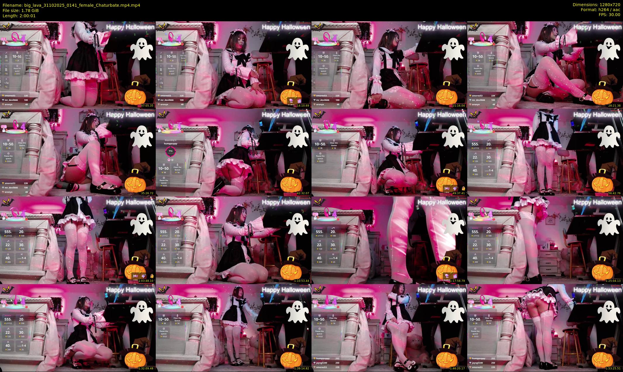big_lava — 121 minute Chaturbate female cam show recording, 720p, Oct 31, 2025