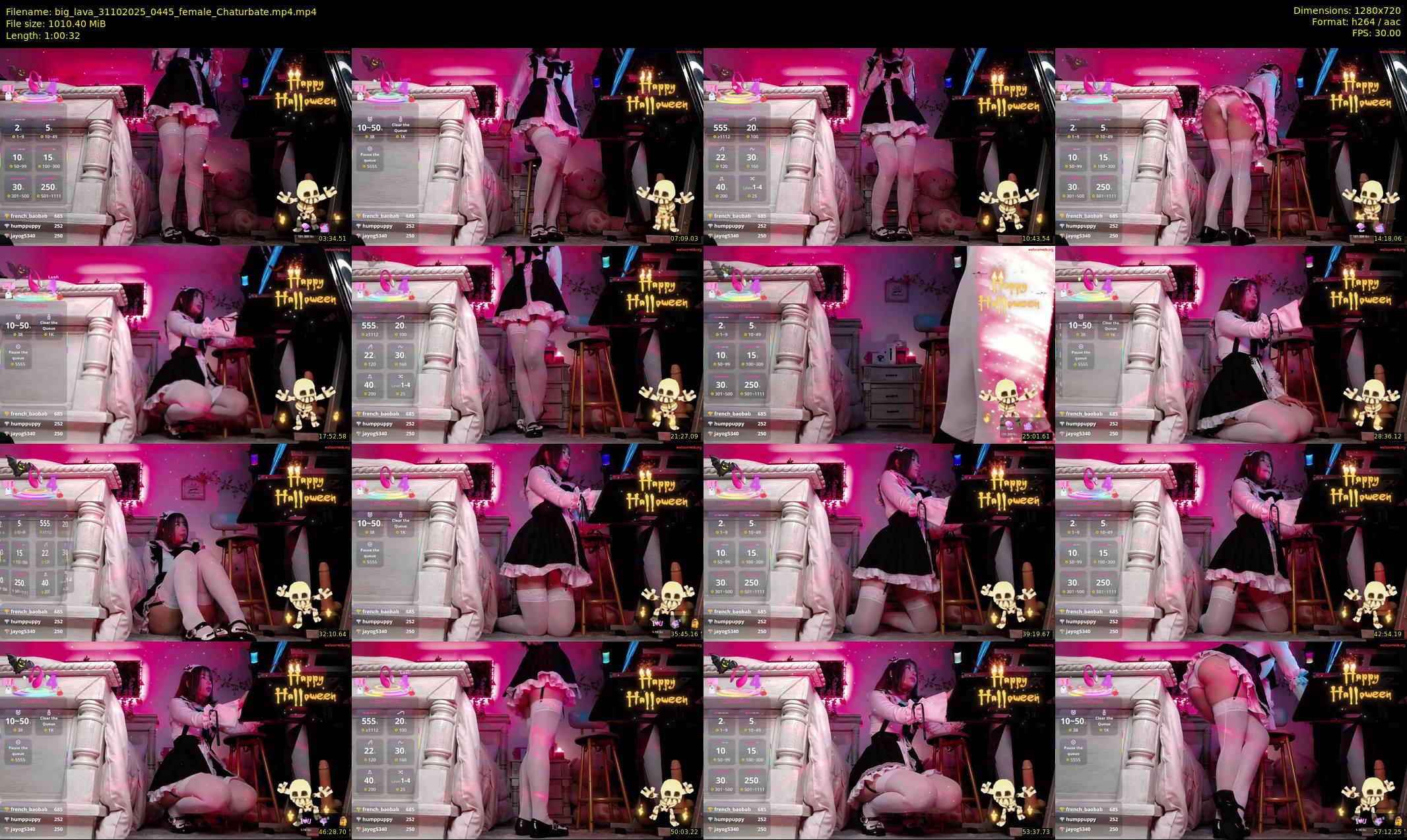 big_lava — 61 minute Chaturbate female cam show recording, 720p, Oct 31, 2025