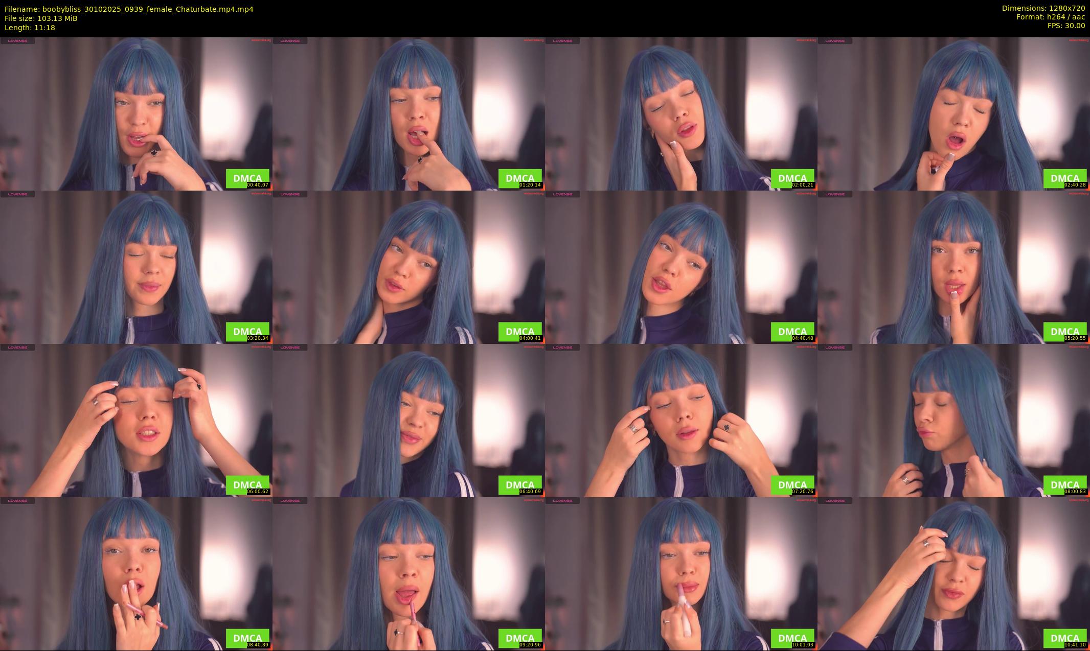 boobybliss — 12 minute Chaturbate female cam show recording, 720p, Oct 30, 2025