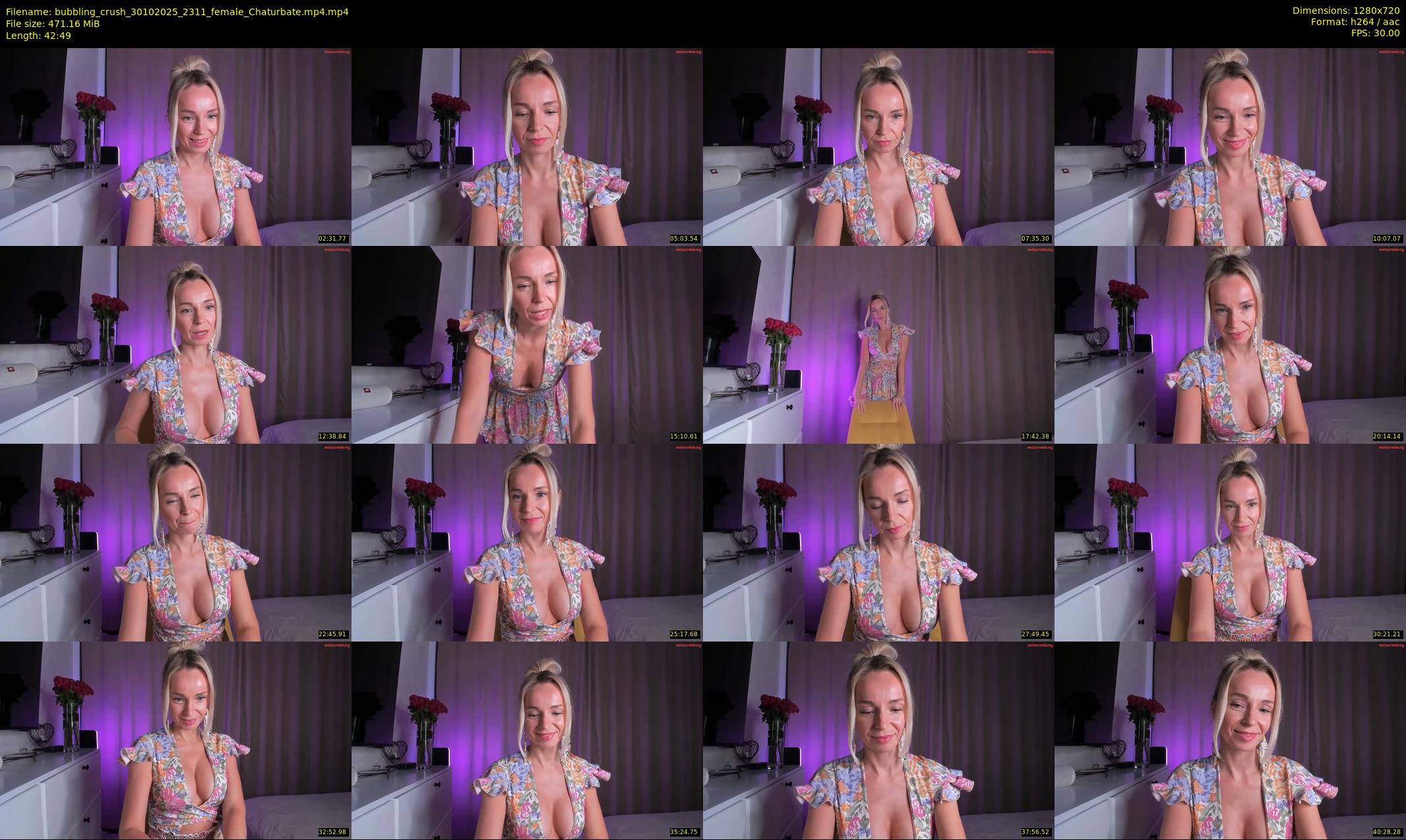 bubbling_crush — 43 minute Chaturbate female cam show recording, 720p, Oct 30, 2025