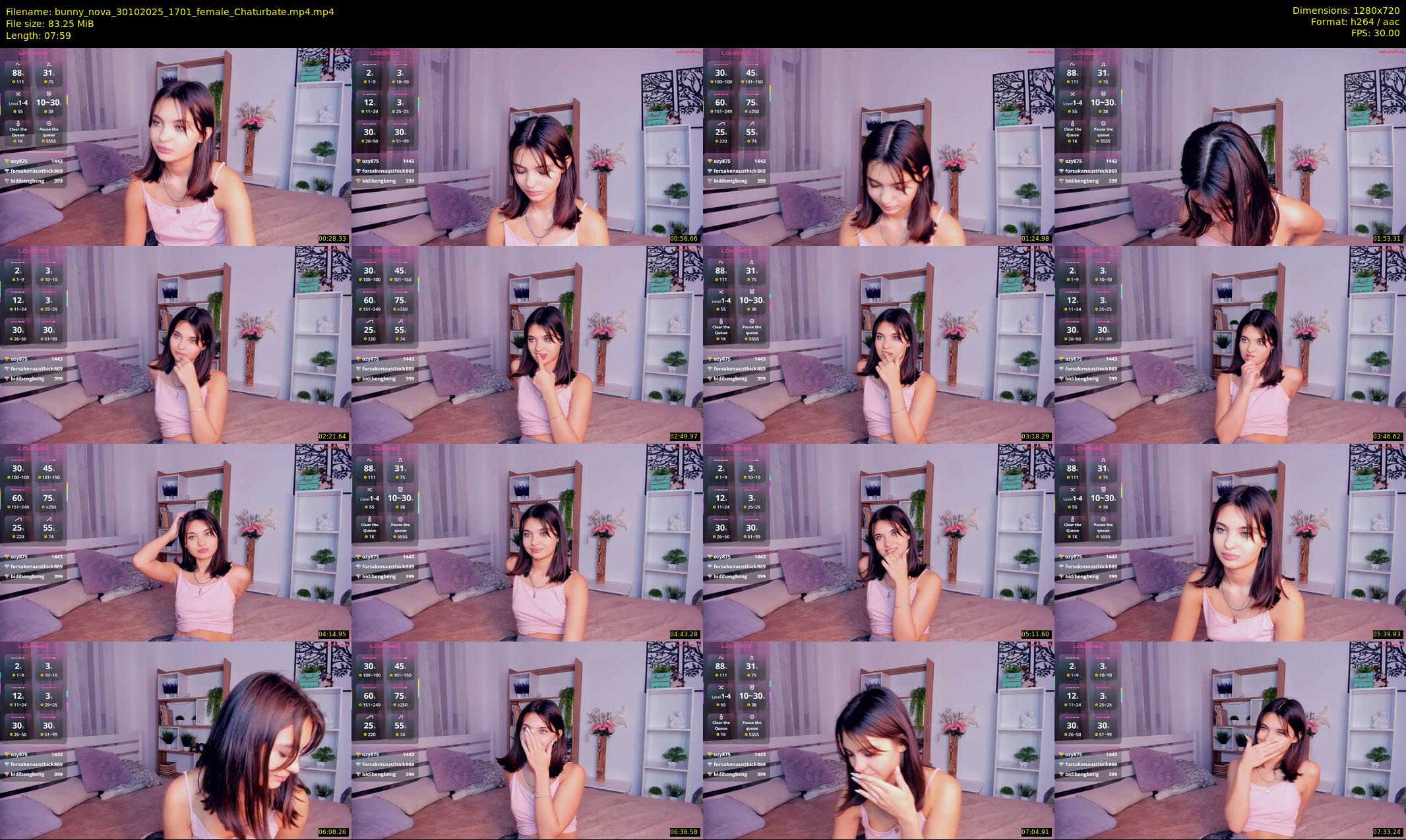 bunny_nova — 8 minute Chaturbate female cam show recording, 720p, Oct 30, 2025