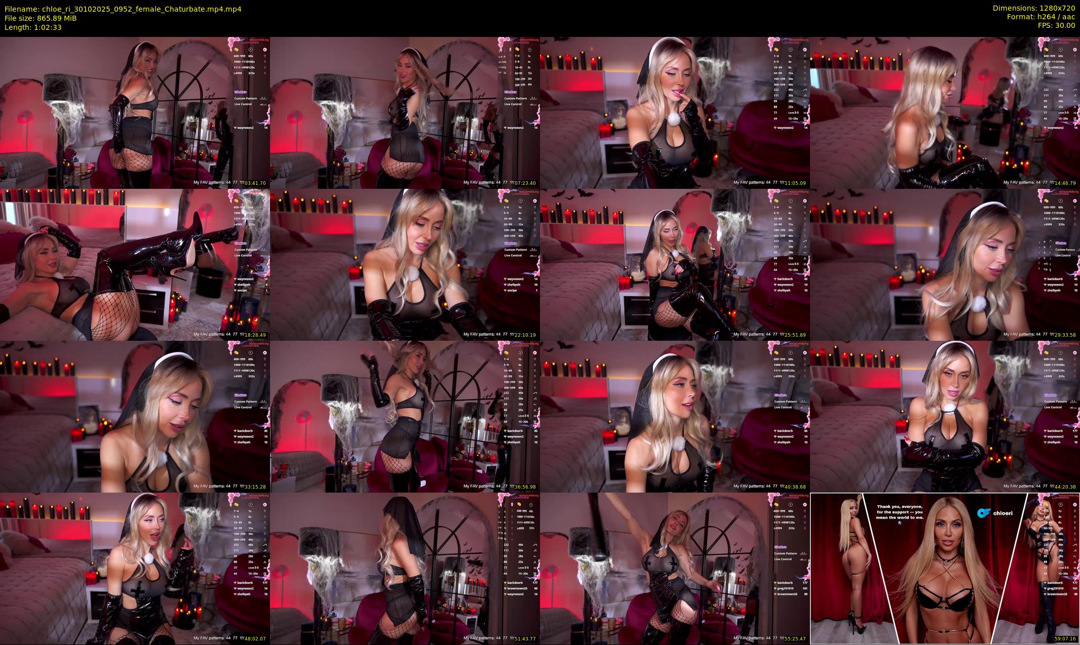chloe_ri — 63 minute Chaturbate female cam show recording, 720p, Oct 30, 2025