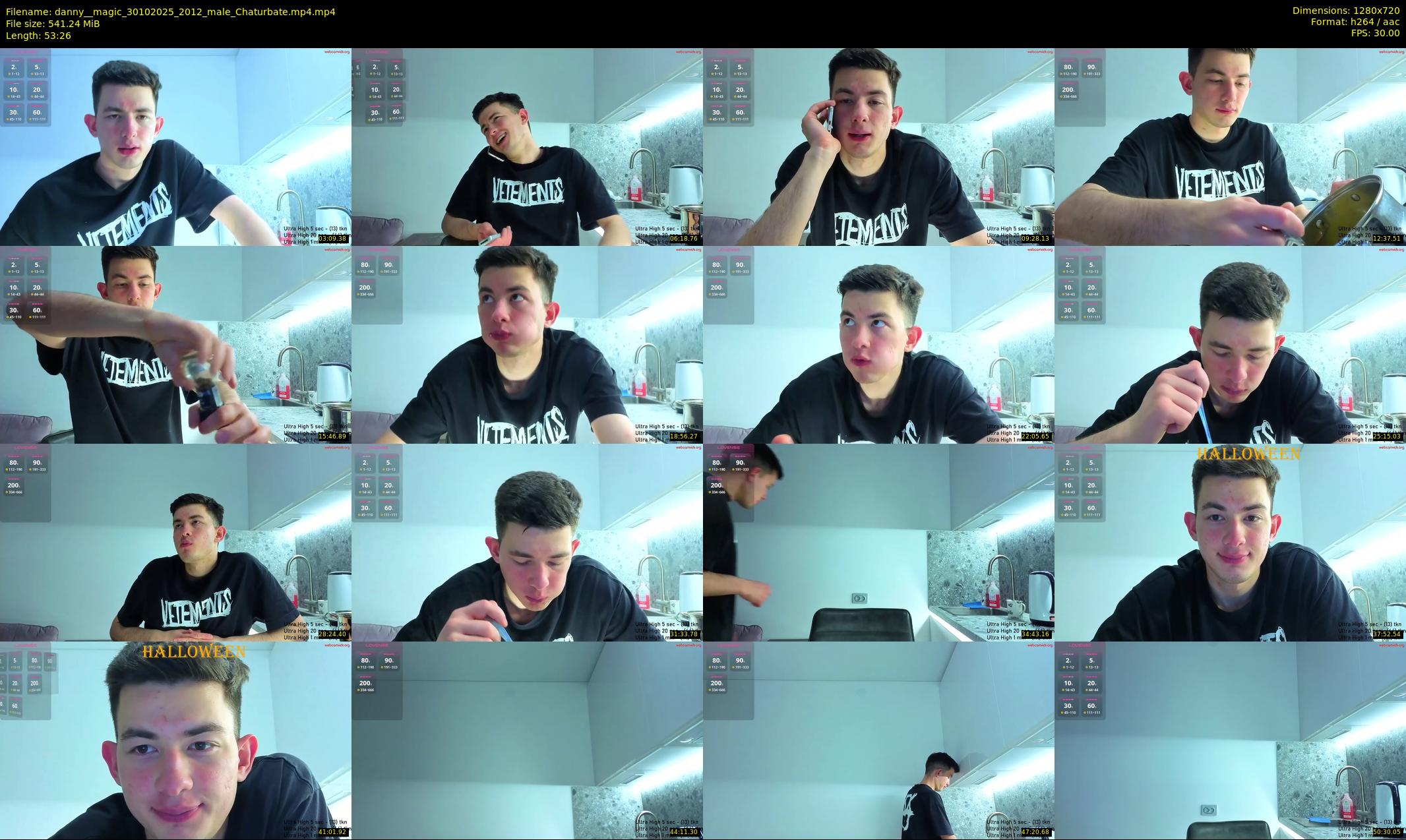danny__magic — 54 minute Chaturbate male cam show recording, 720p, Oct 30, 2025