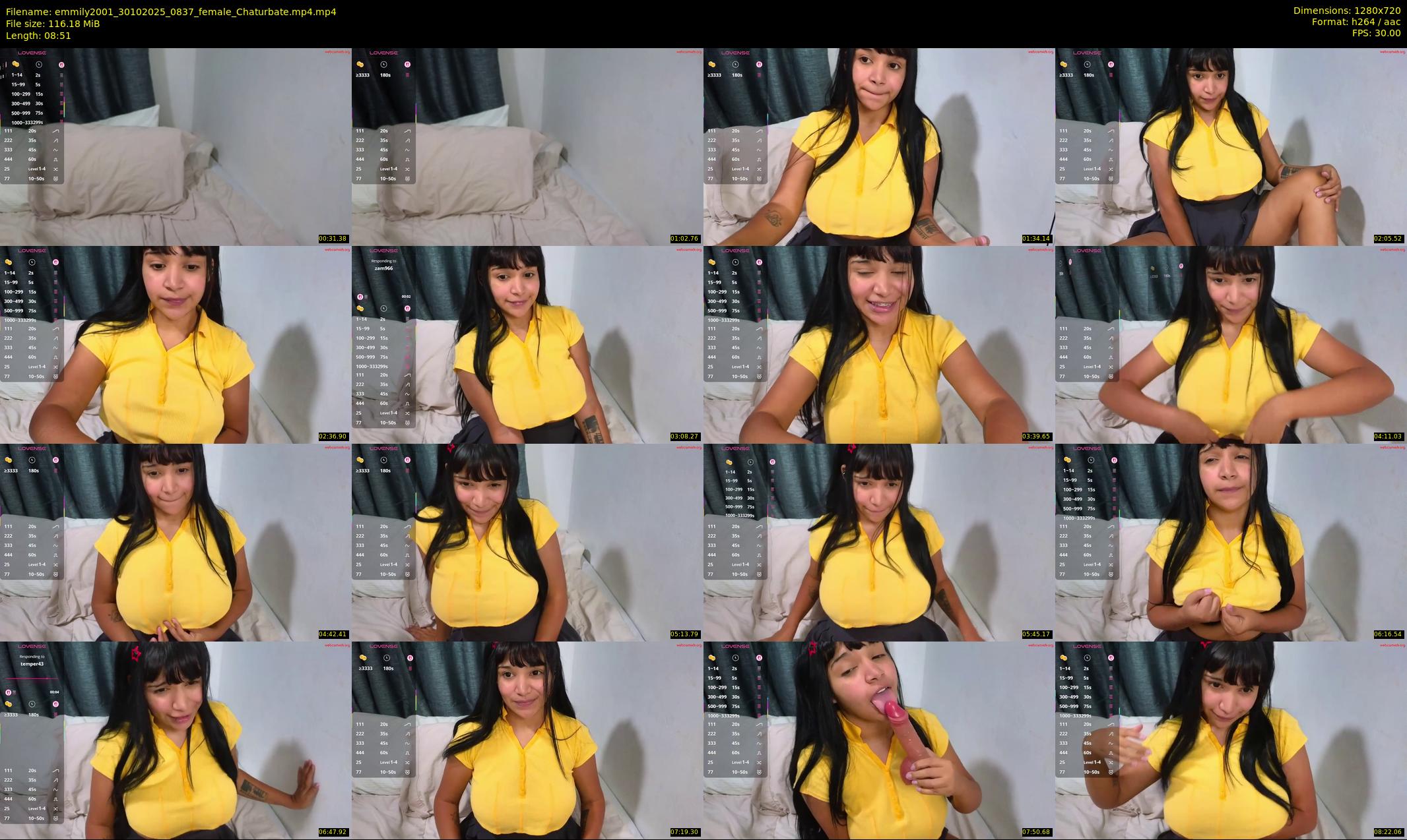 emmily2001 — 9 minute Chaturbate female cam show recording, 720p, Oct 30, 2025