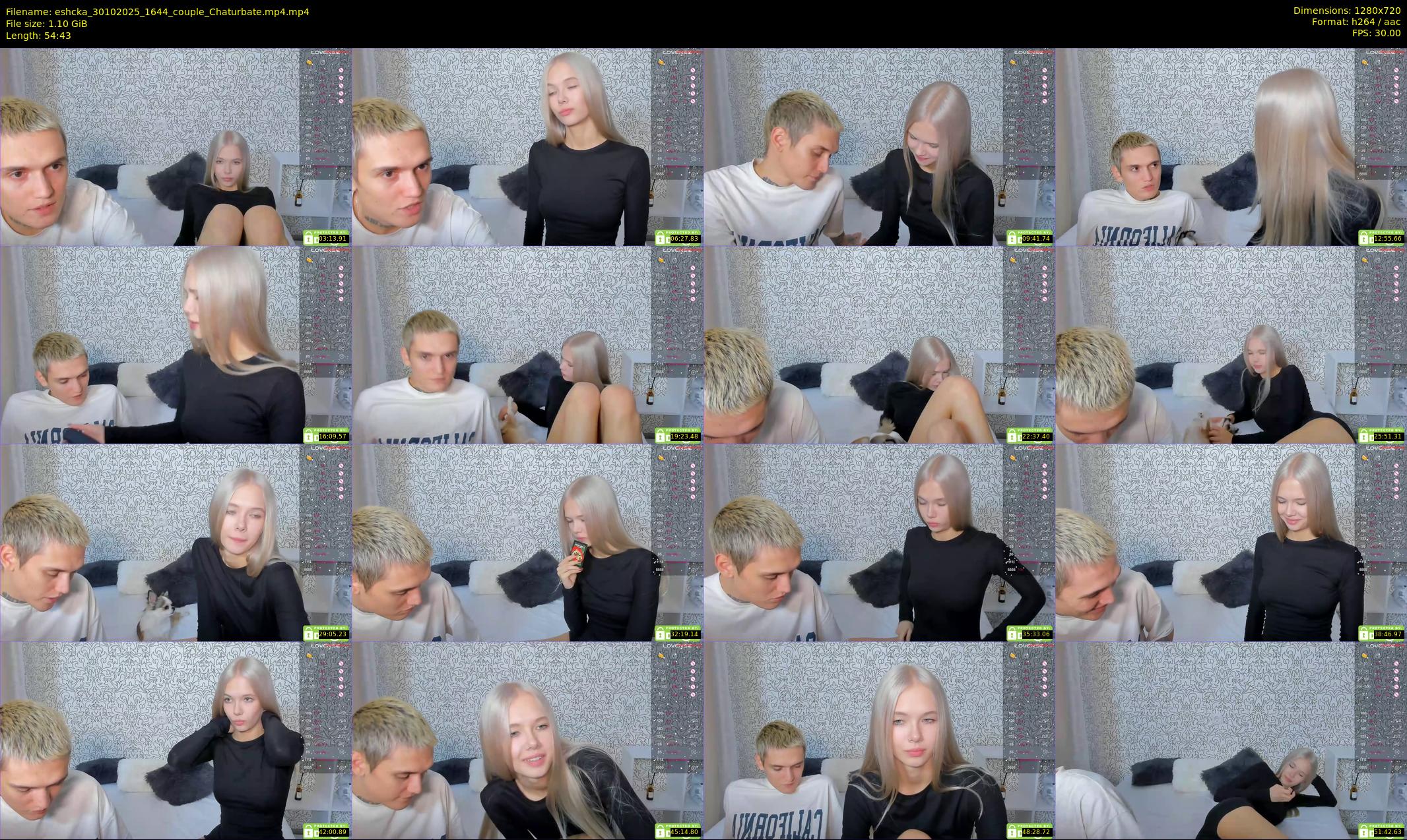 eshcka — 55 minute Chaturbate couple cam show recording, 720p, Oct 30, 2025