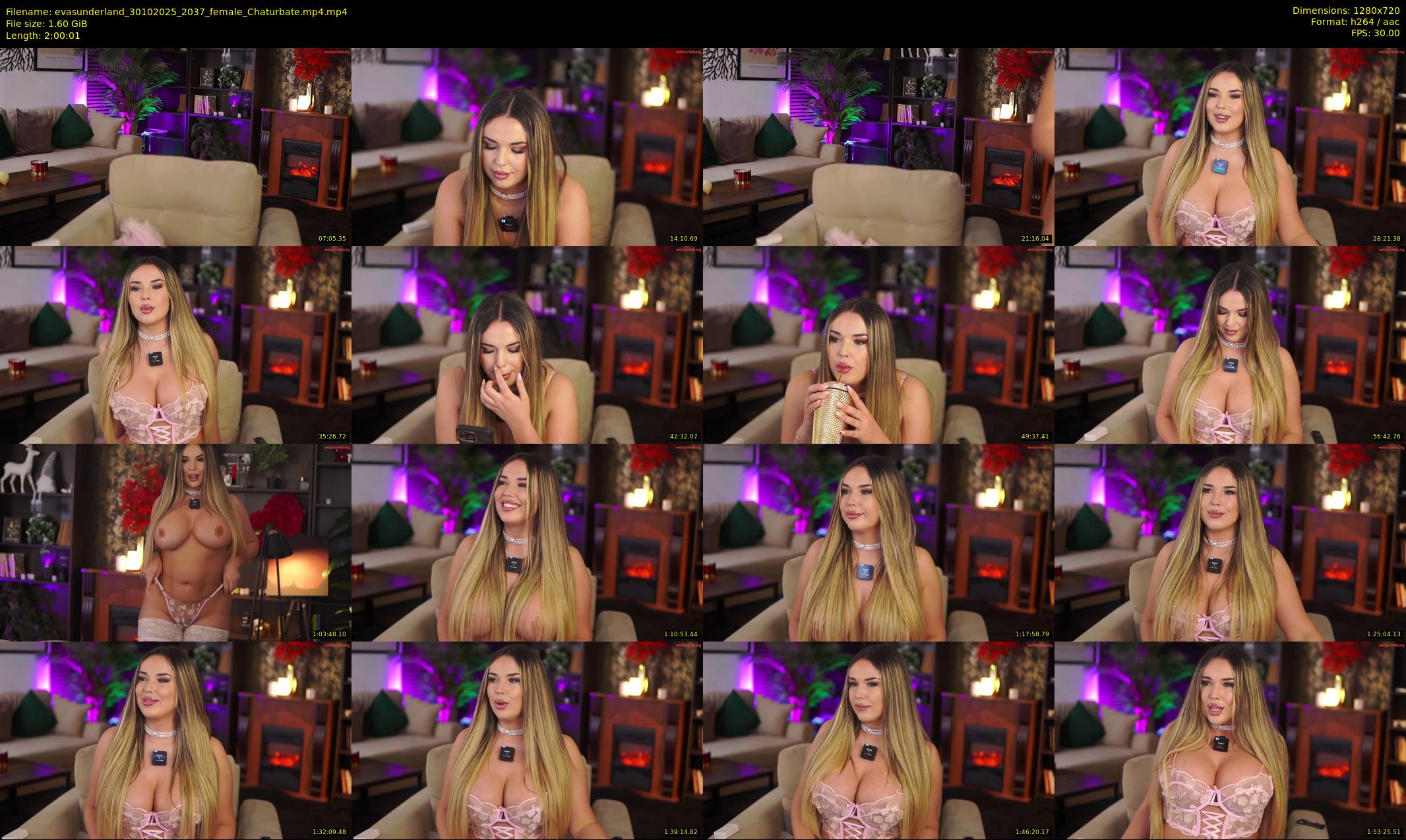 evasunderland — 121 minute Chaturbate female cam show recording, 720p, Oct 30, 2025