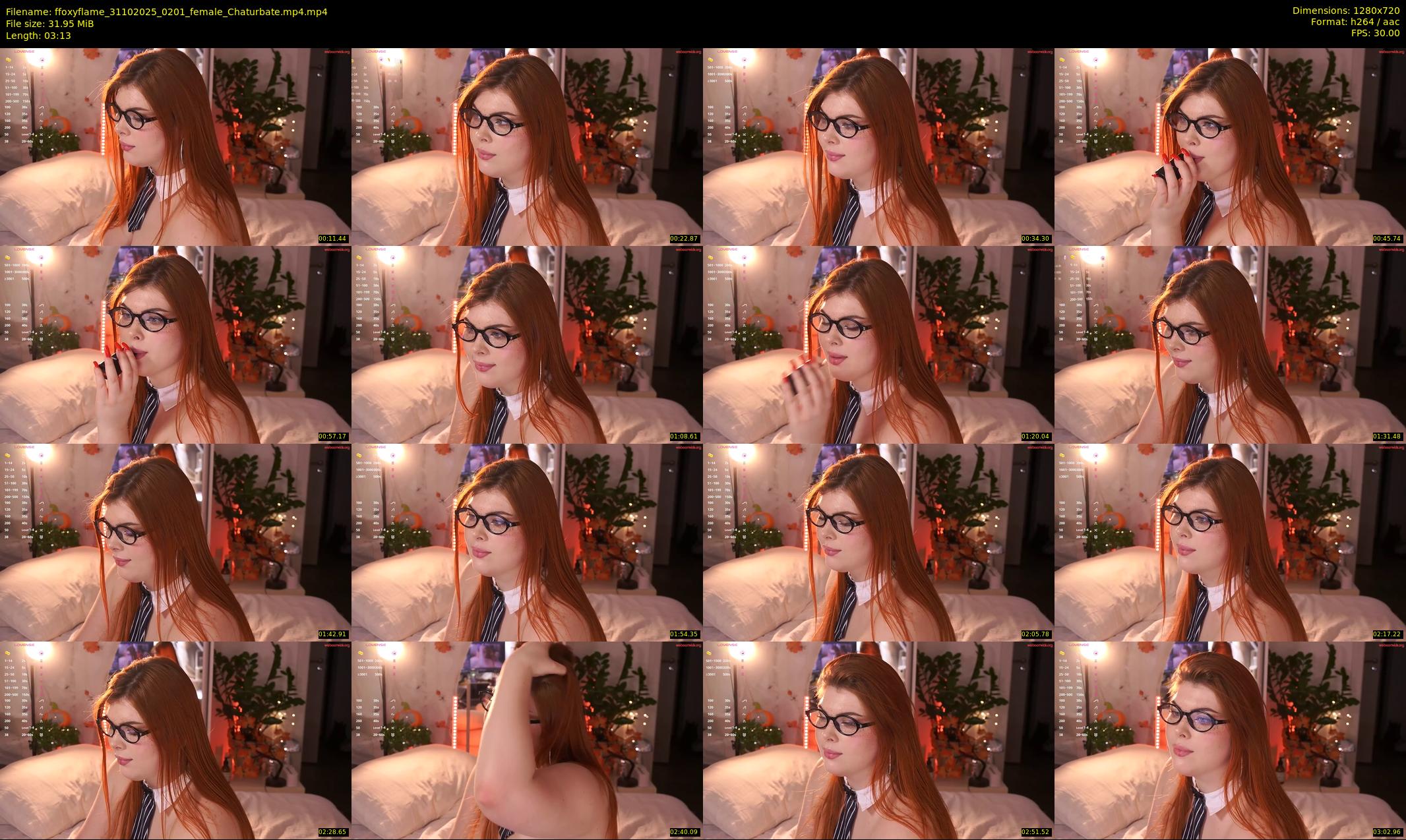 ffoxyflame — 4 minute Chaturbate female cam show recording, 720p, Oct 31, 2025