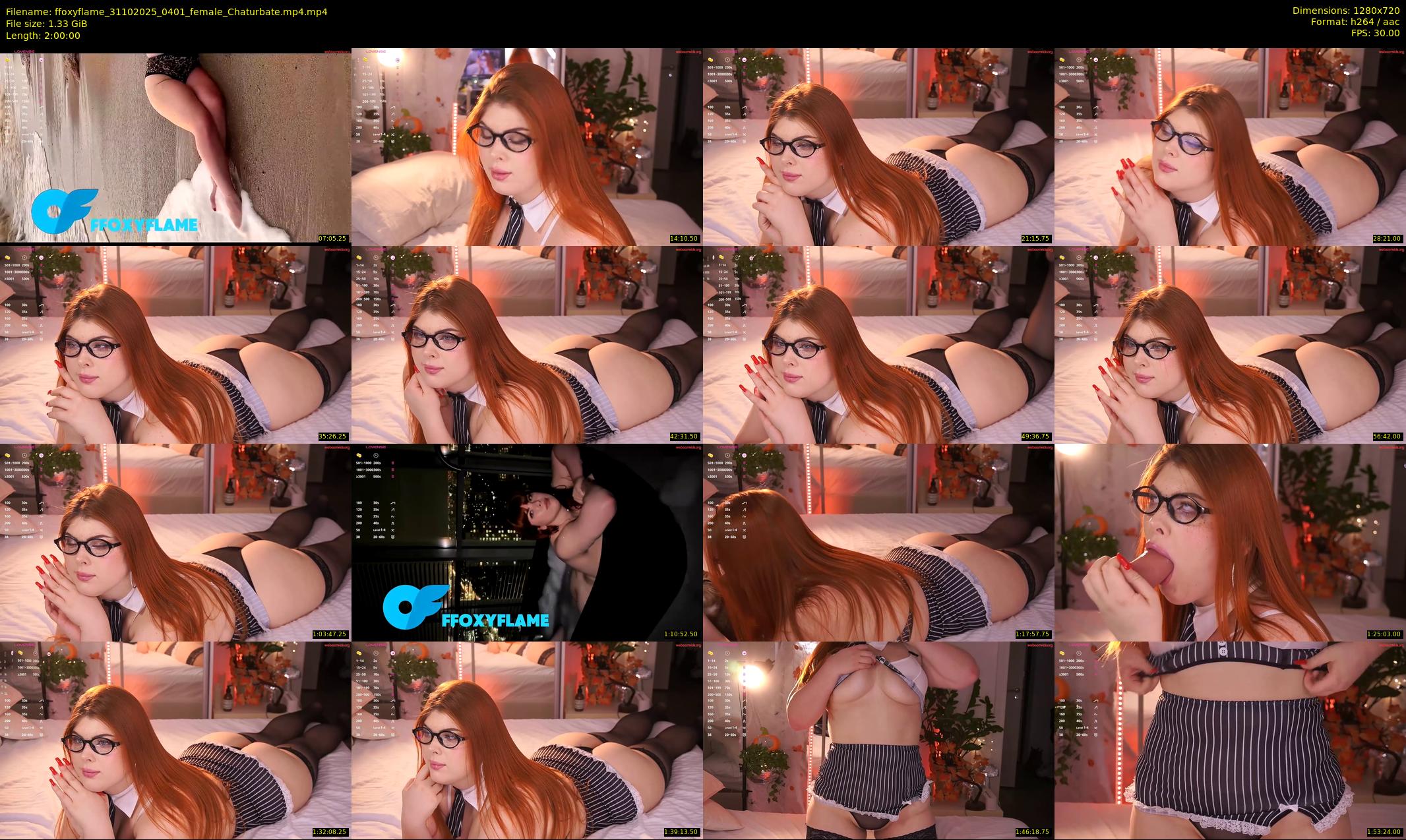 ffoxyflame — 120 minute Chaturbate female cam show recording, 720p, Oct 31, 2025
