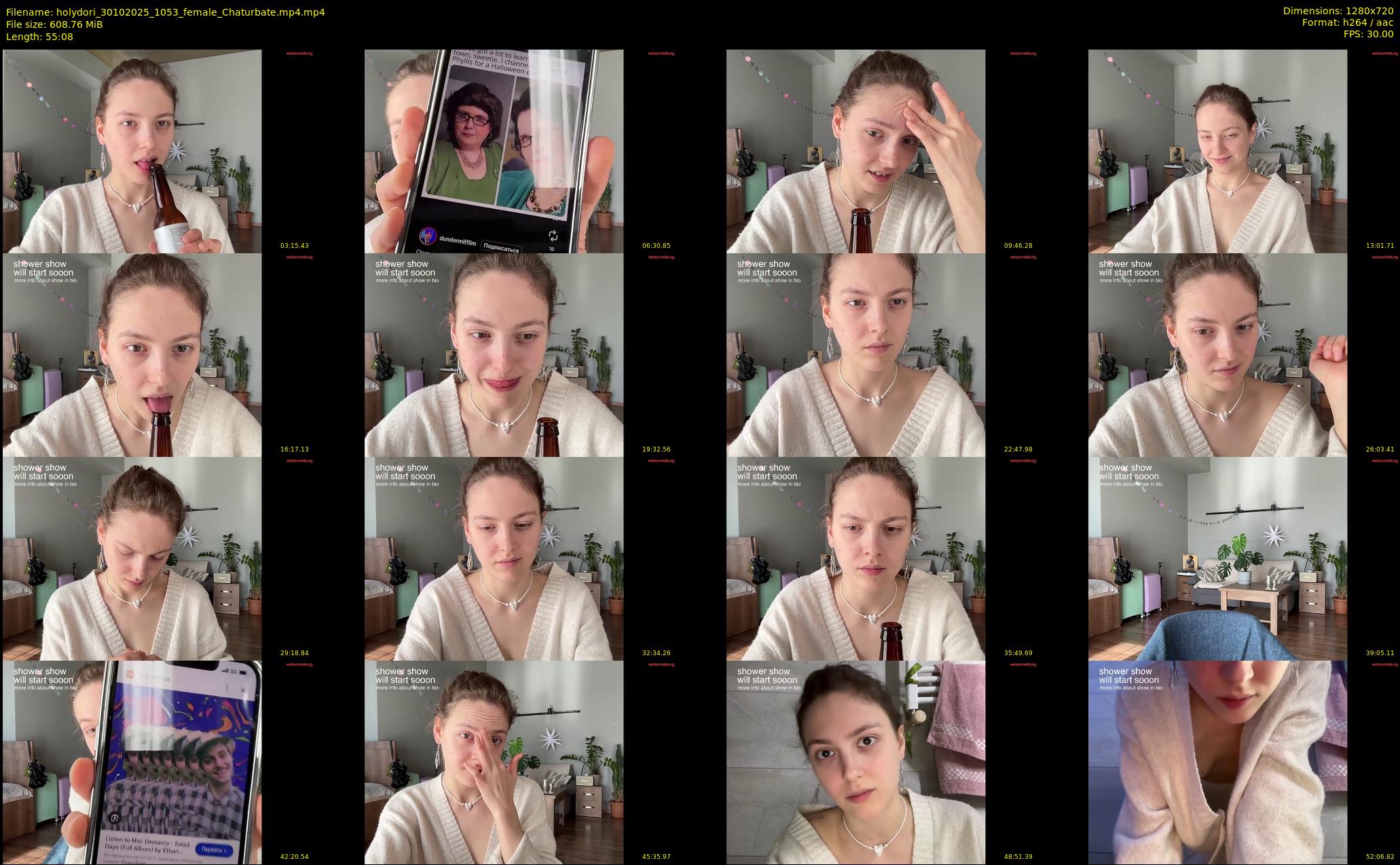holydori — 56 minute Chaturbate female cam show recording, 720p, Oct 30, 2025