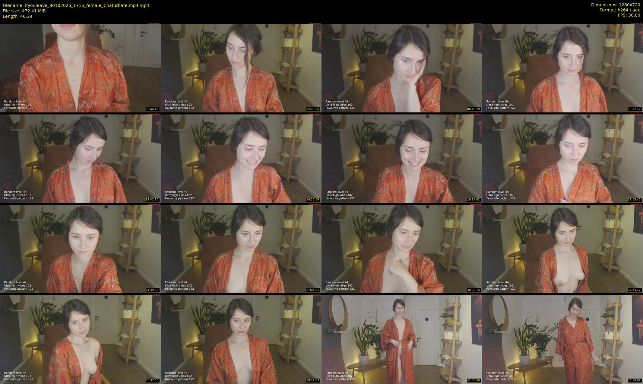 ifyouleave — 47 minute Chaturbate female cam show recording, 720p, Oct 30, 2025