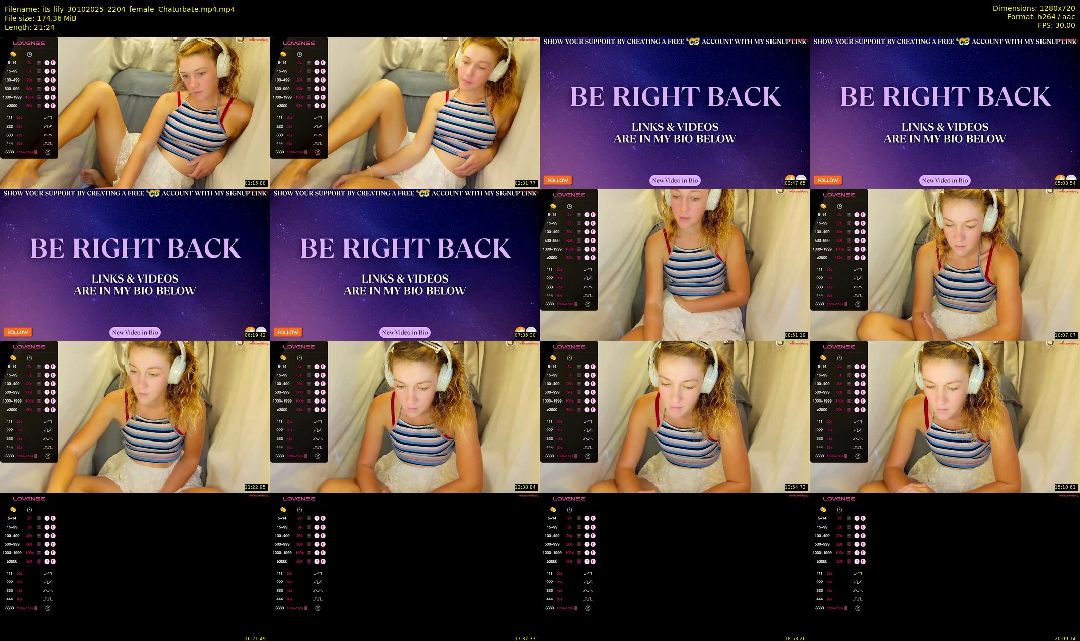 its_lily — 22 minute Chaturbate female cam show recording, 720p, Oct 30, 2025