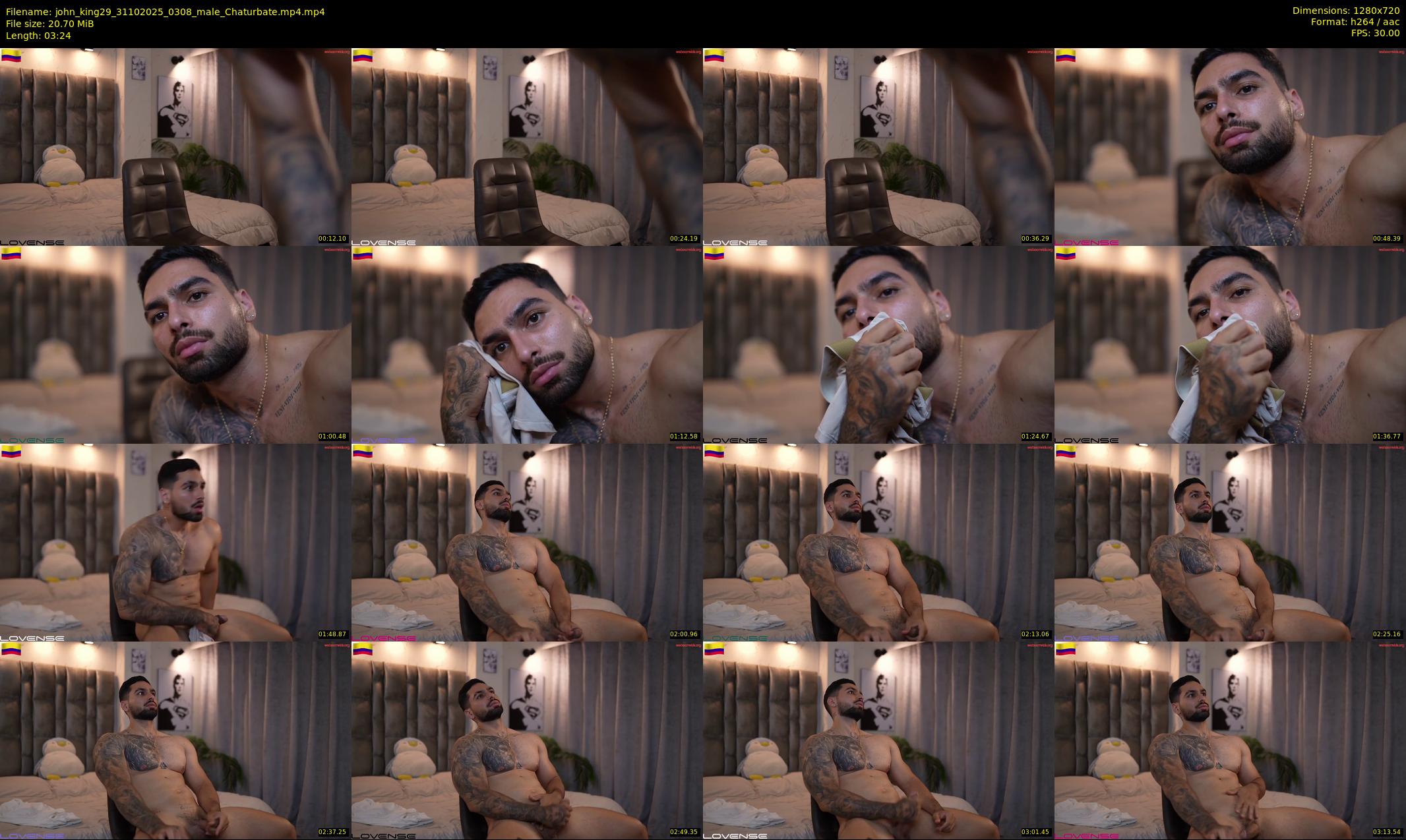 john_king29 — 4 minute Chaturbate male cam show recording, 720p, Oct 31, 2025