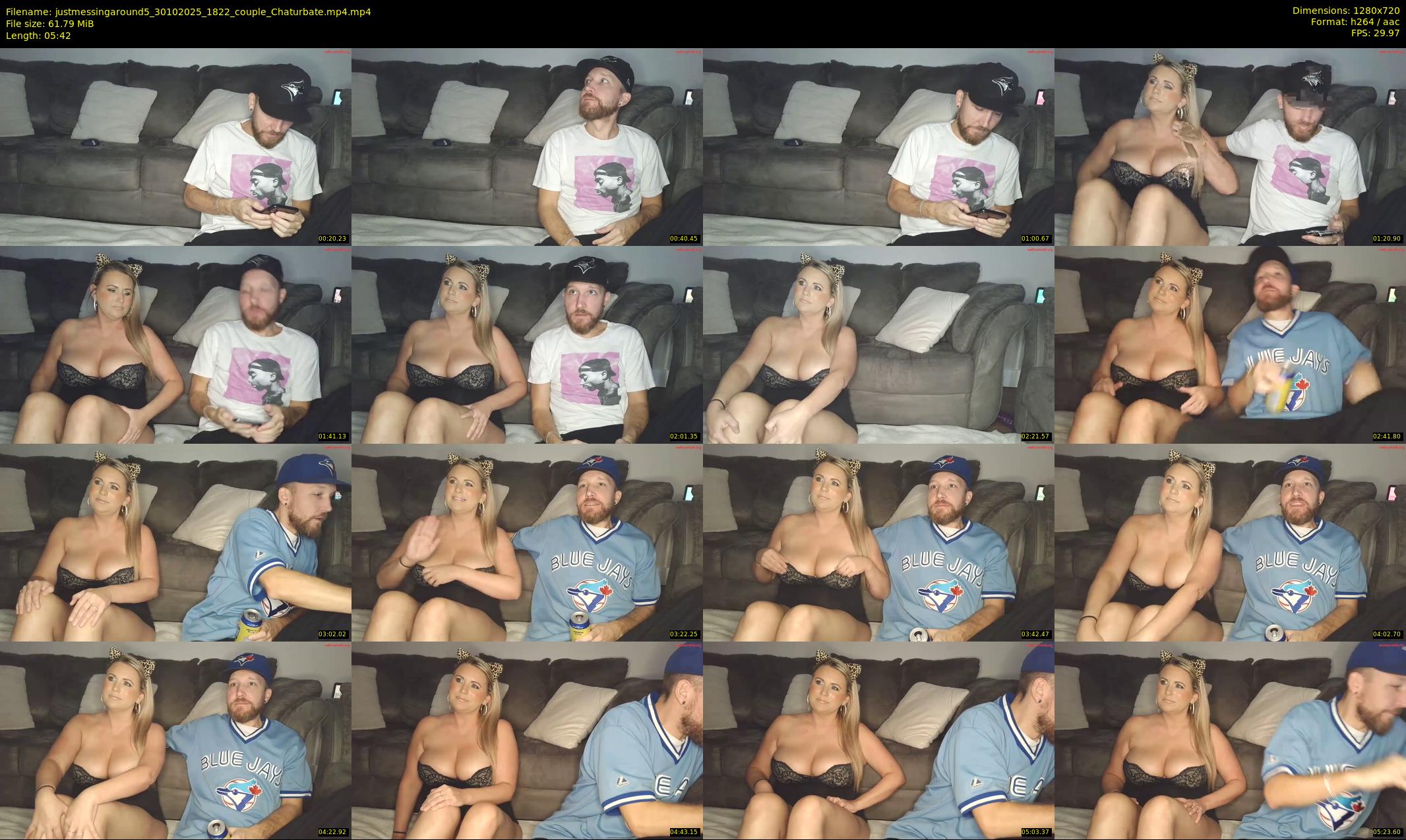 justmessingaround5 — 6 minute Chaturbate couple cam show recording, 720p, Oct 30, 2025