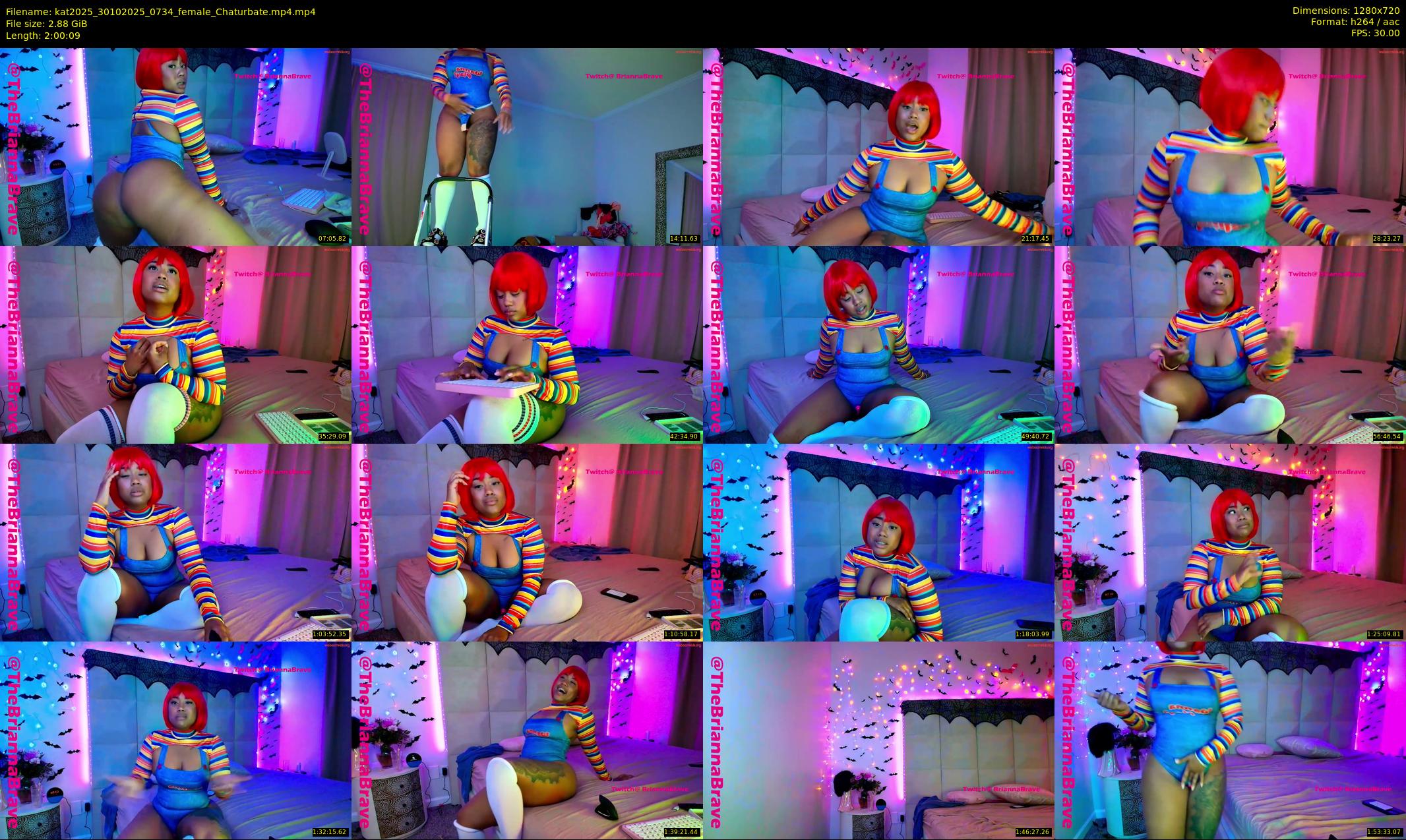 kat2025 — 121 minute Chaturbate female cam show recording, 720p, Oct 30, 2025