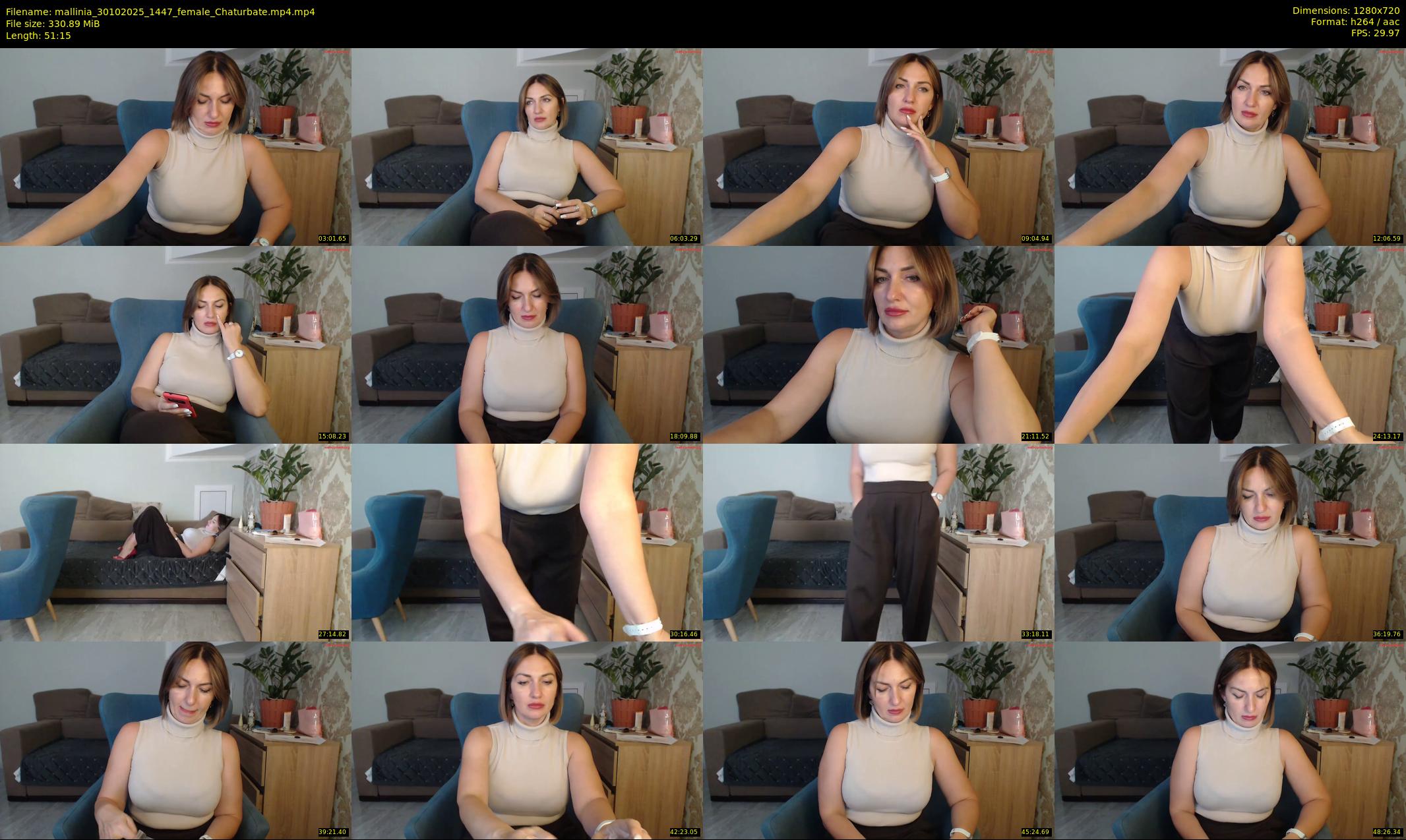 mallinia — 52 minute Chaturbate female cam show recording, 720p, Oct 30, 2025