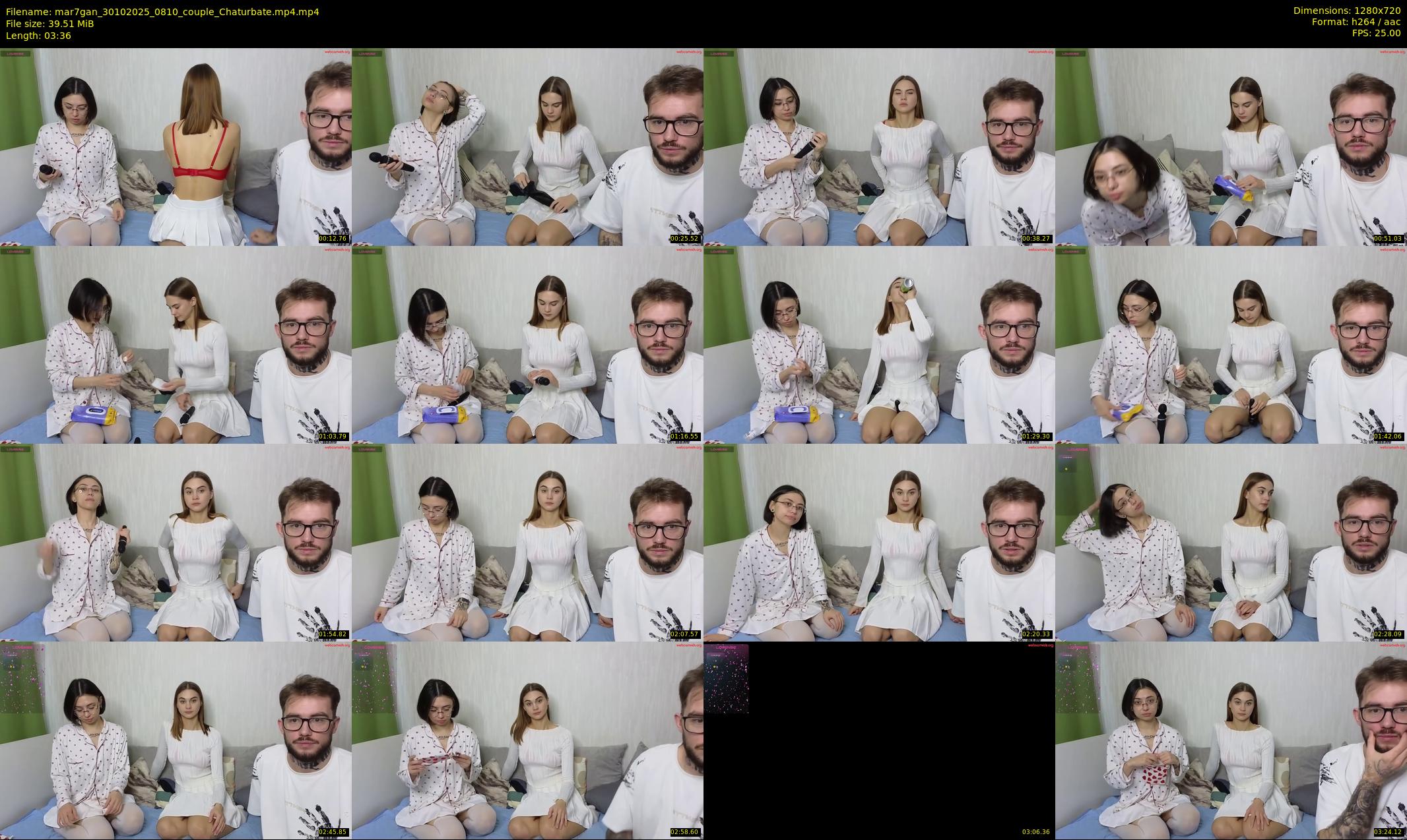 mar7gan — 4 minute Chaturbate couple cam show recording, 720p, Oct 30, 2025