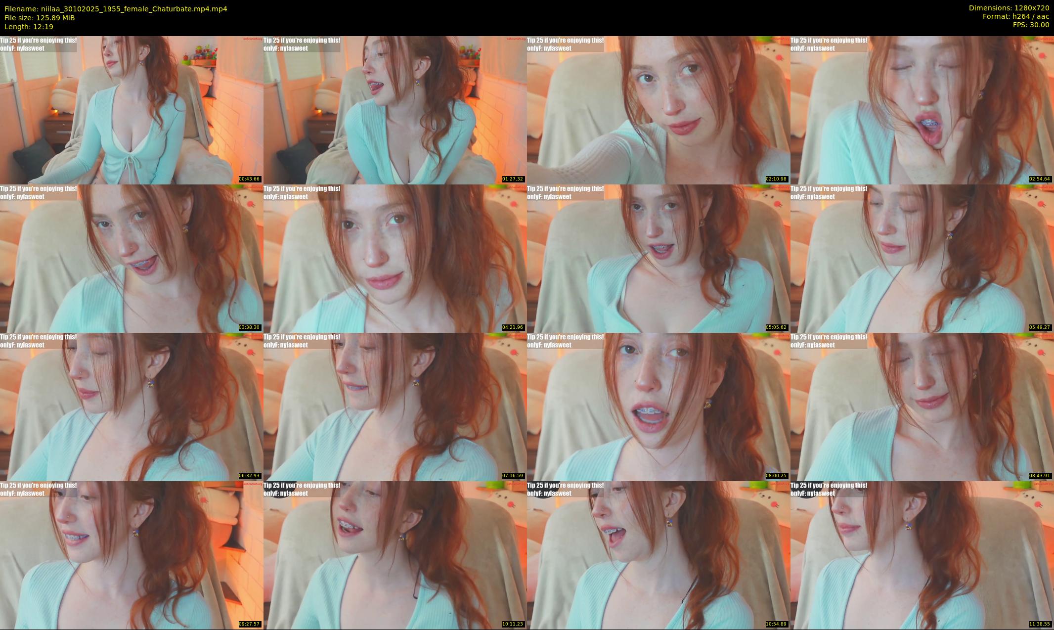 niilaa — 13 minute Chaturbate female cam show recording, 720p, Oct 30, 2025