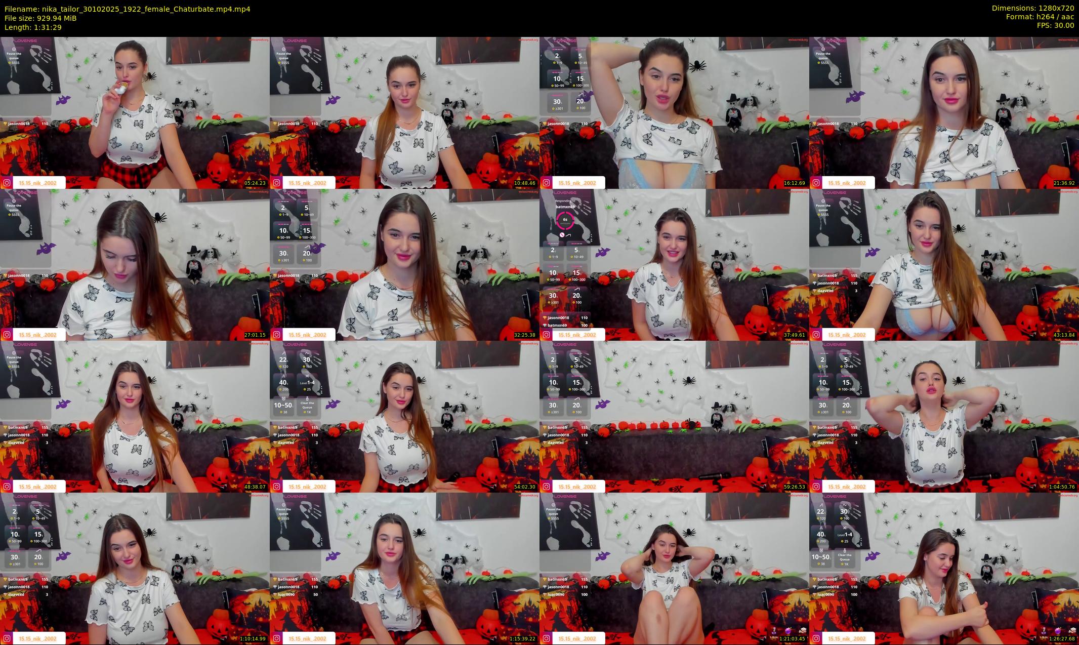 nika_tailor — 92 minute Chaturbate female cam show recording, 720p, Oct 30, 2025