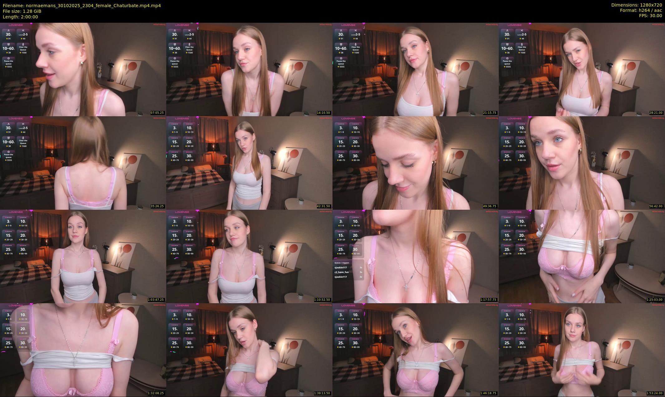 normaemans — 120 minute Chaturbate female cam show recording, 720p, Oct 30, 2025