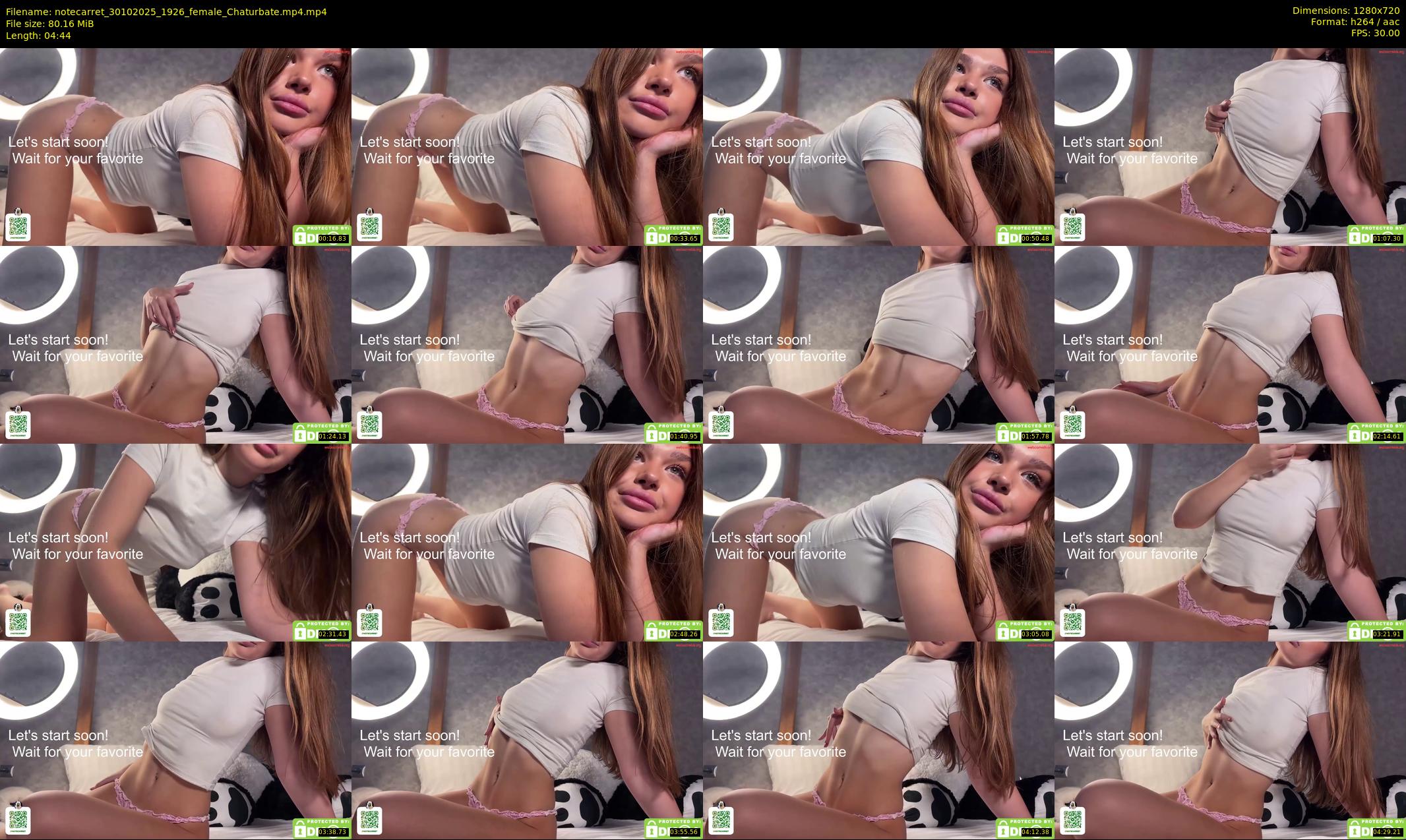 notecarret — 5 minute Chaturbate female cam show recording, 720p, Oct 30, 2025