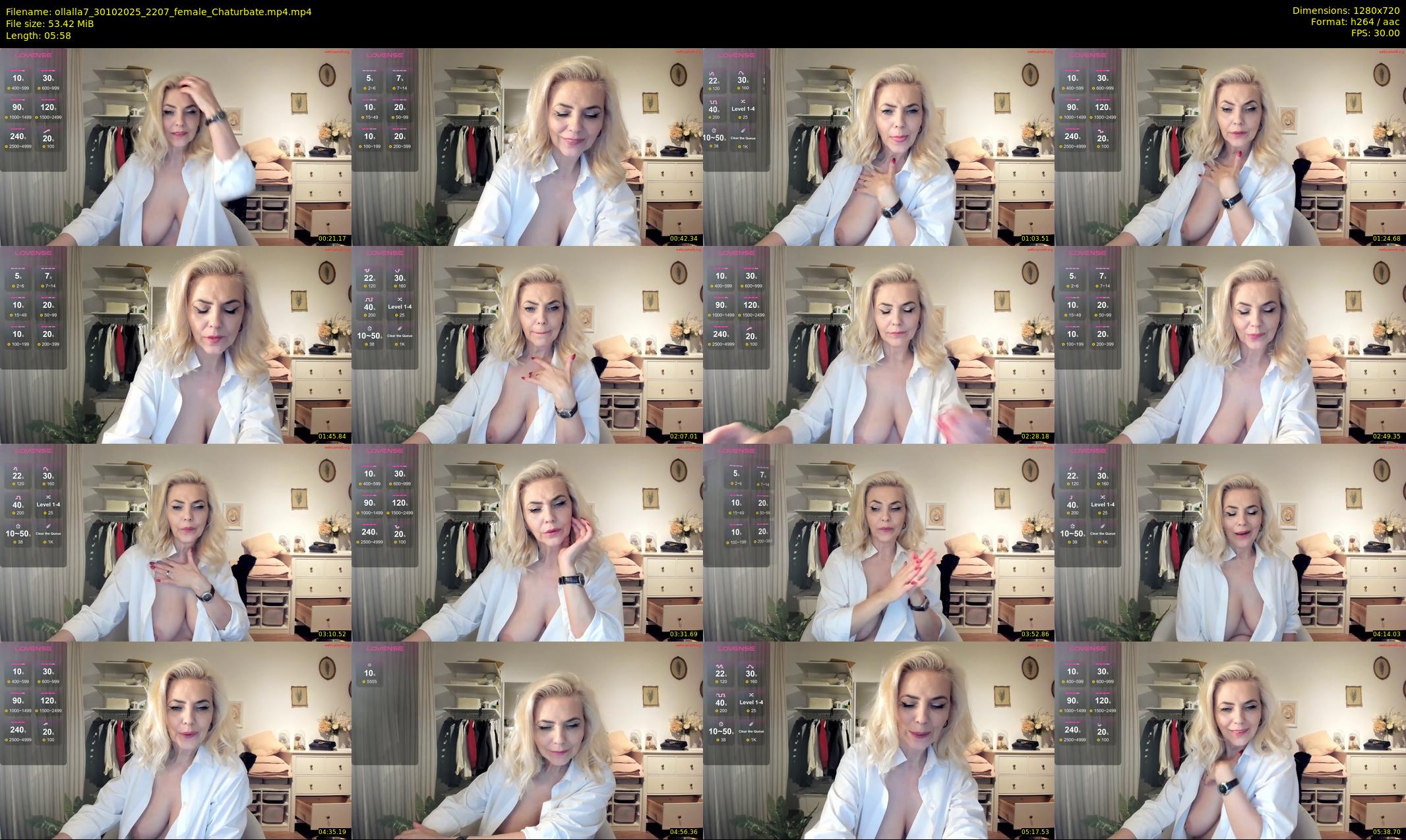 ollalla7 — 6 minute Chaturbate female cam show recording, 720p, Oct 30, 2025
