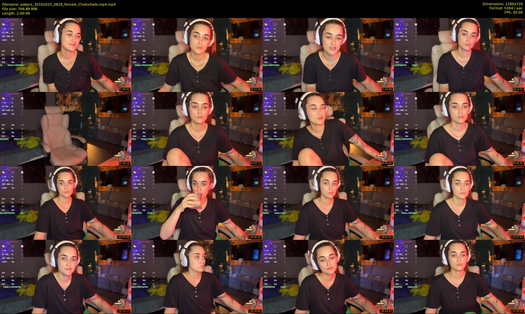 ps6pro — 121 minute Chaturbate female cam show recording, 720p, Oct 30, 2025